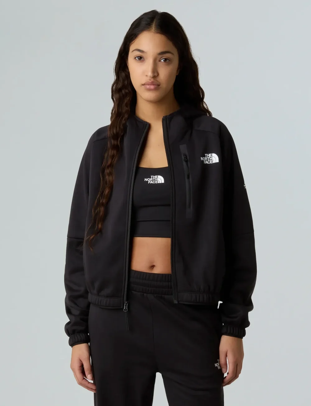 The North Face - W MOUNTAIN ATHLETICS FLEECE FULL ZIP JAC - hoodies - tnf black - 5