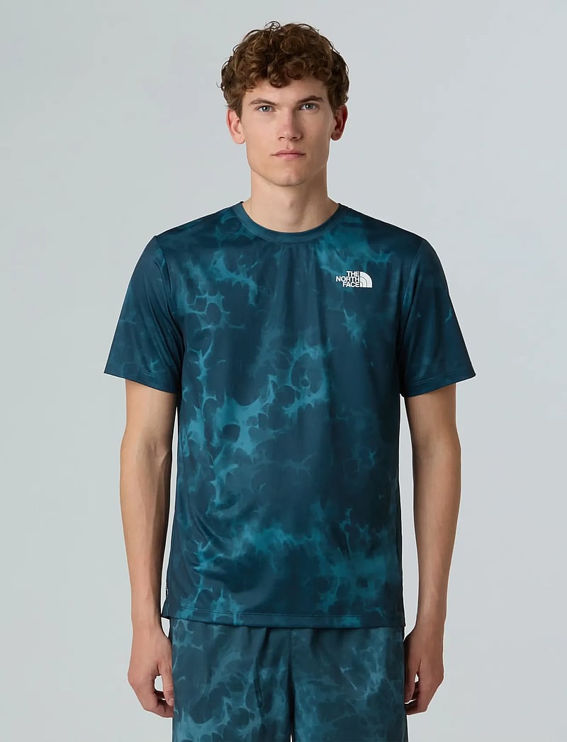 The North Face - M 24/7 SHORT SLEEVES REGULAR TEE-PRINT - t-shirts - deep cypress light refr - 0