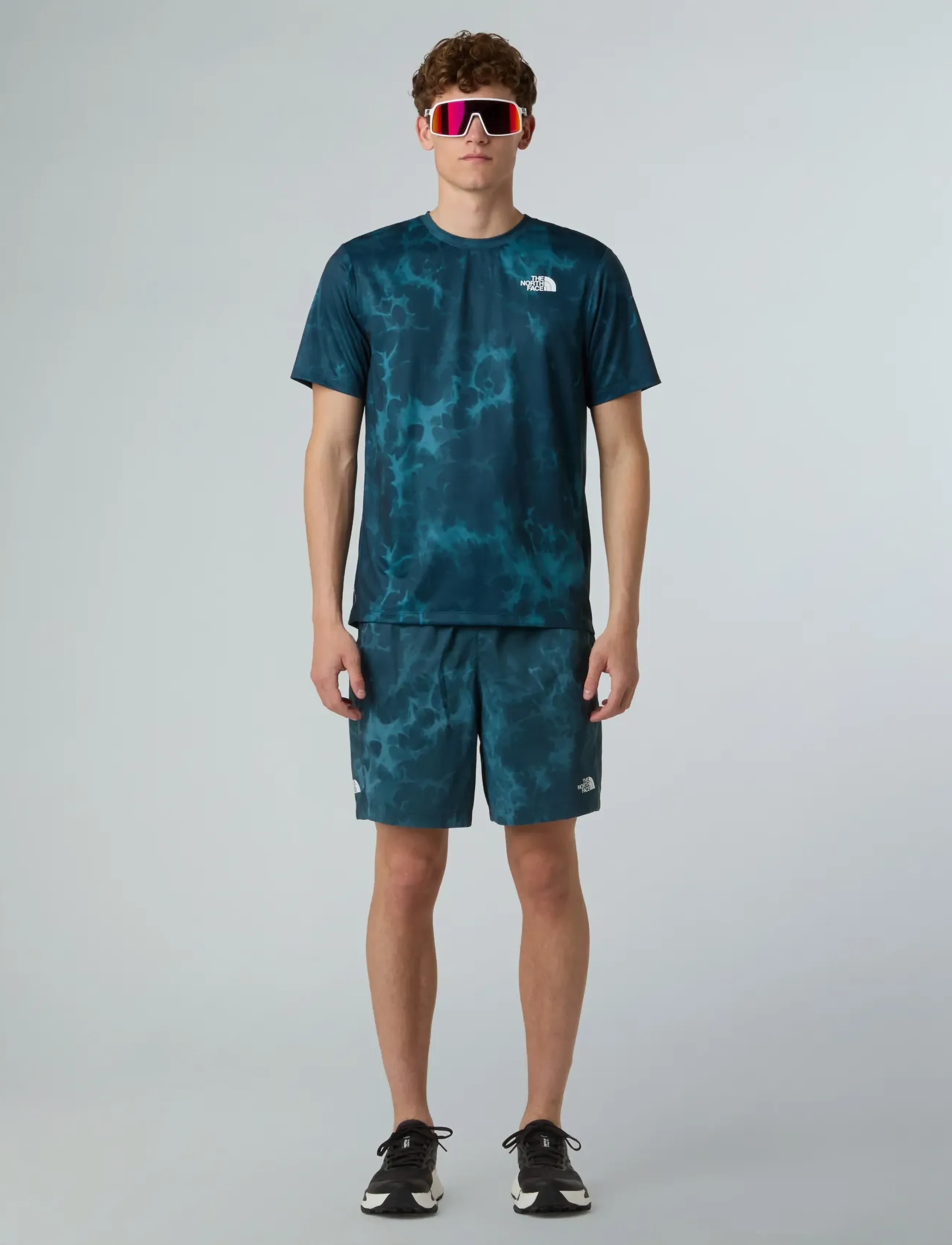 The North Face - M 24/7 SHORT SLEEVES REGULAR TEE-PRINT - t-shirts - deep cypress light refr - 3