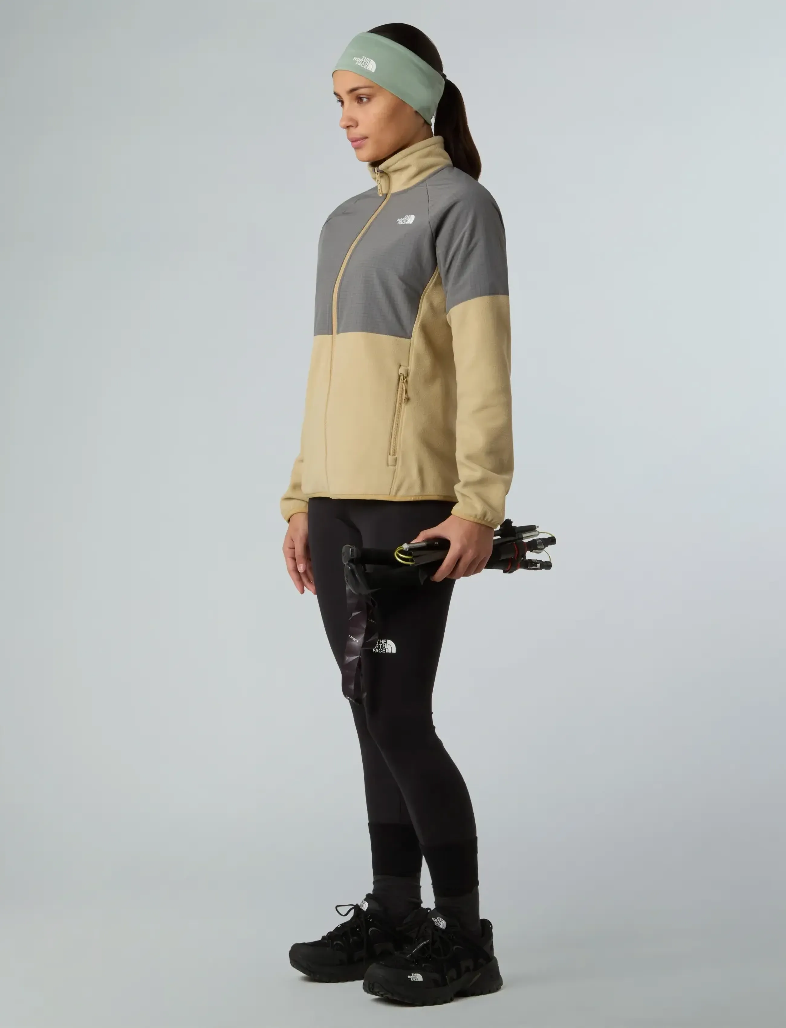 The North Face - W GLACIER HEAVYWEIGHT FULL ZIP JACKET - oberteile - khaki stone/smoked pear - 3