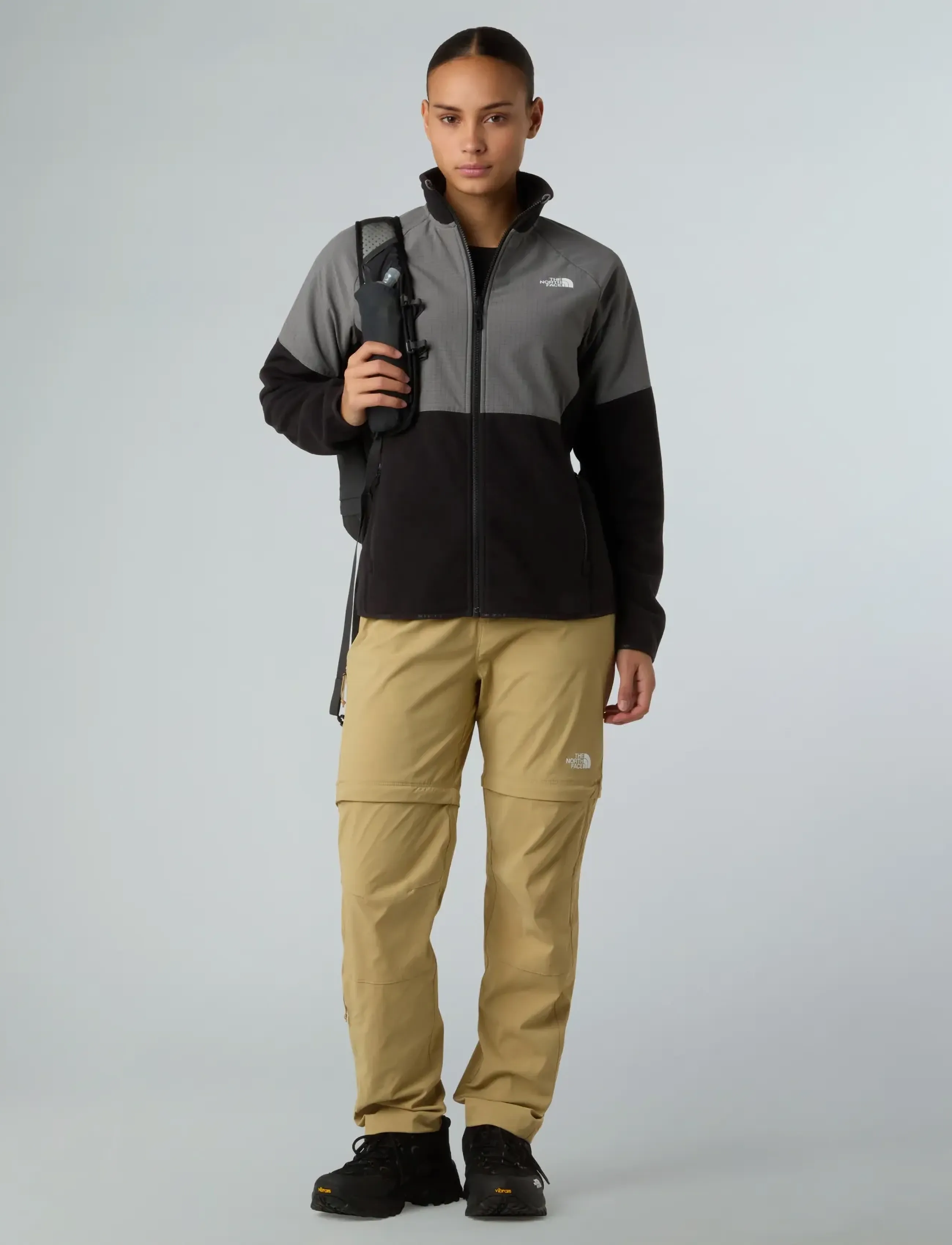 The North Face - W GLACIER HEAVYWEIGHT FULL ZIP JACKET - tops - tnf black/smoked pearl - 3
