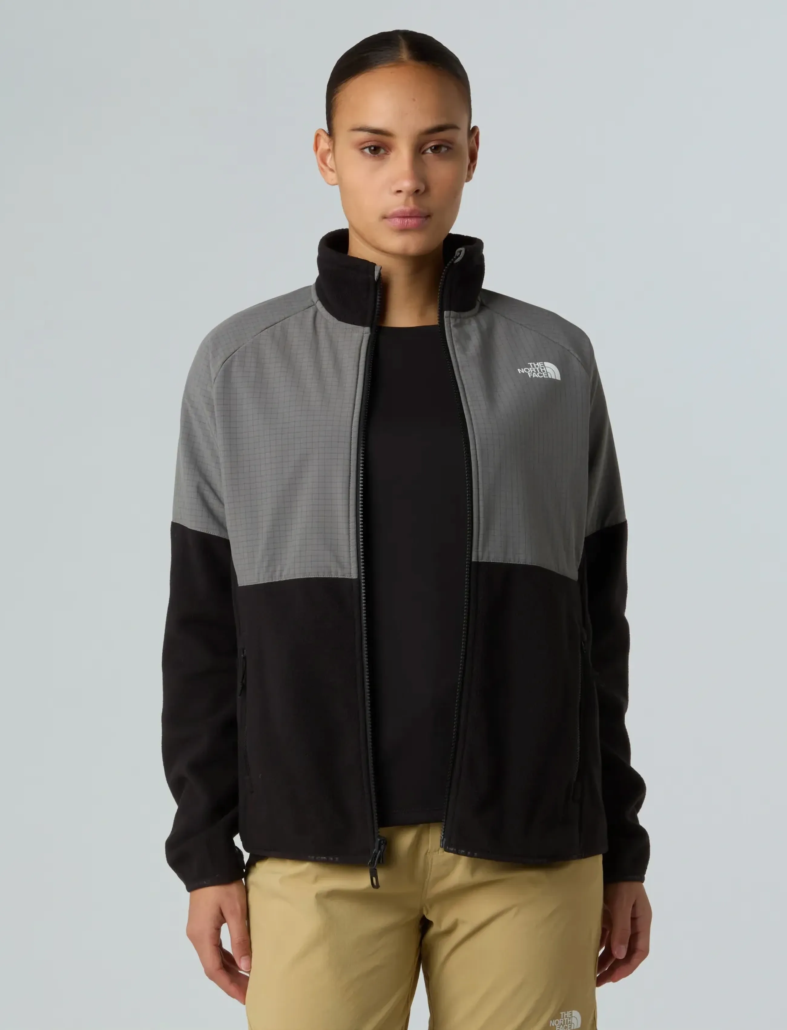The North Face - W GLACIER HEAVYWEIGHT FULL ZIP JACKET - tops - tnf black/smoked pearl - 4