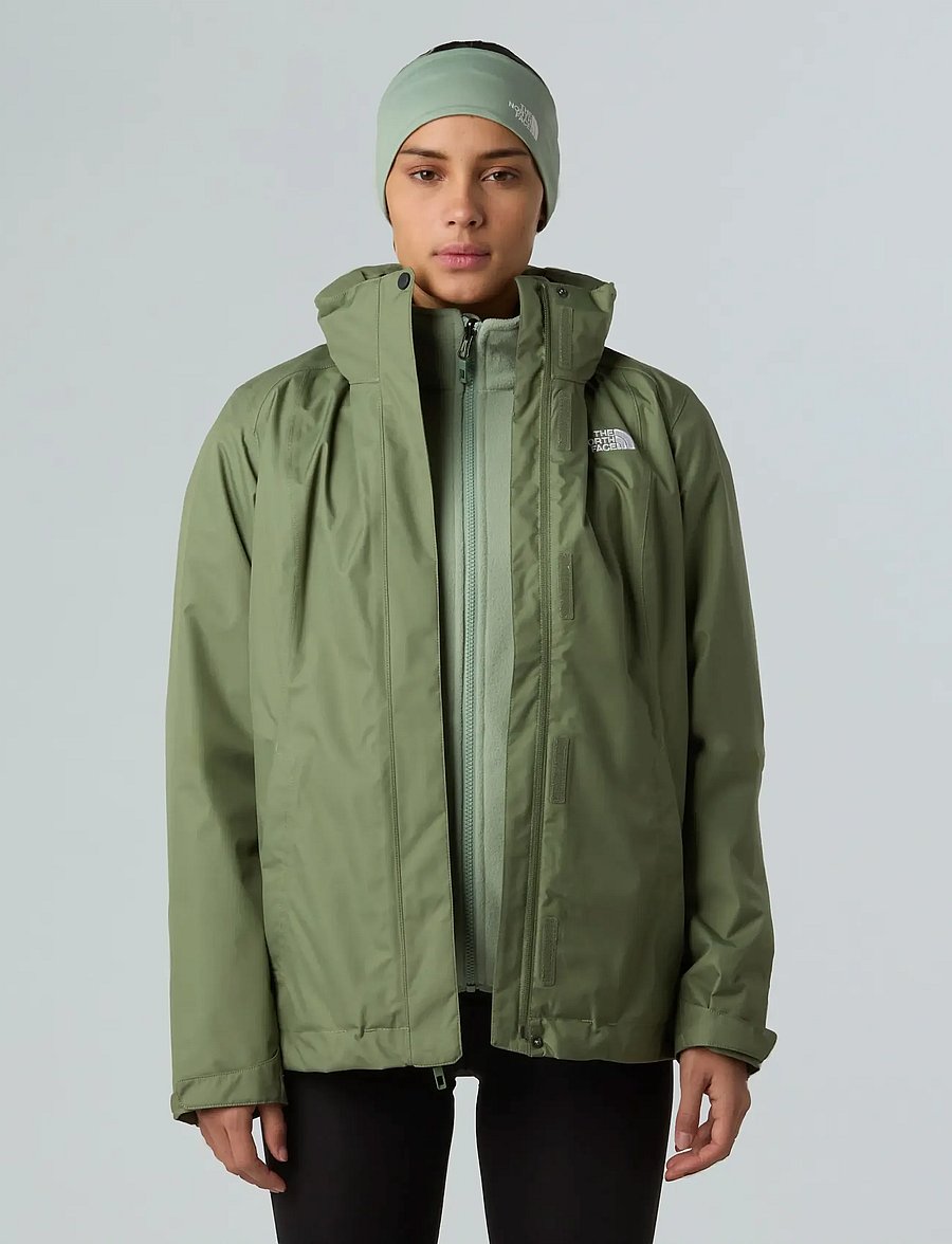 The North Face - W EVOLVE II TRICLIMATE JACKET - EU - välijoped - bark mist/slate moss - 0