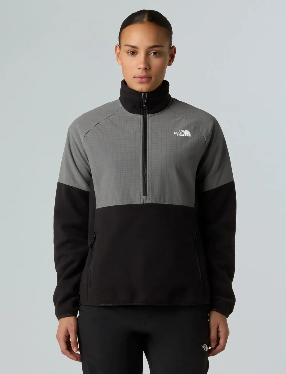 The North Face - W GLACIER HEAVYWEIGHT 1/2 ZIP JACKET - fleeces & midlayers - tnf black/smoked pearl - 0