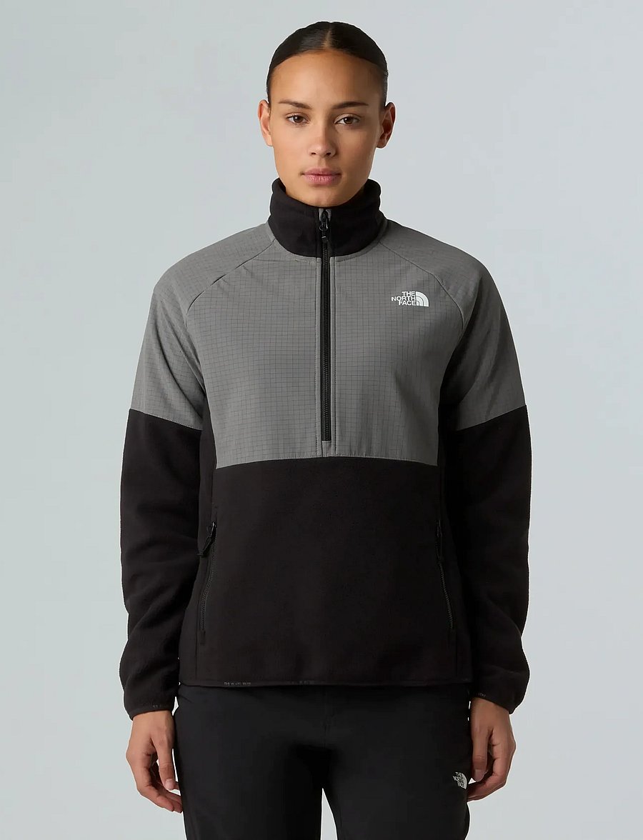 The North Face - W GLACIER HEAVYWEIGHT 1/2 ZIP JACKET - oberteile - tnf black/smoked pearl - 0