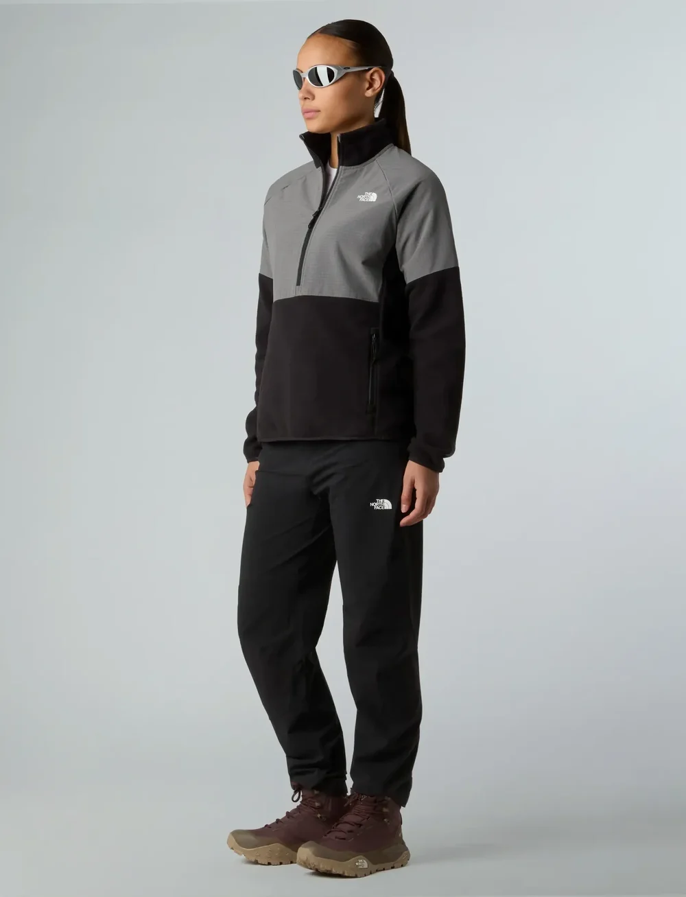 The North Face - W GLACIER HEAVYWEIGHT 1/2 ZIP JACKET - fleeces & midlayers - tnf black/smoked pearl - 3
