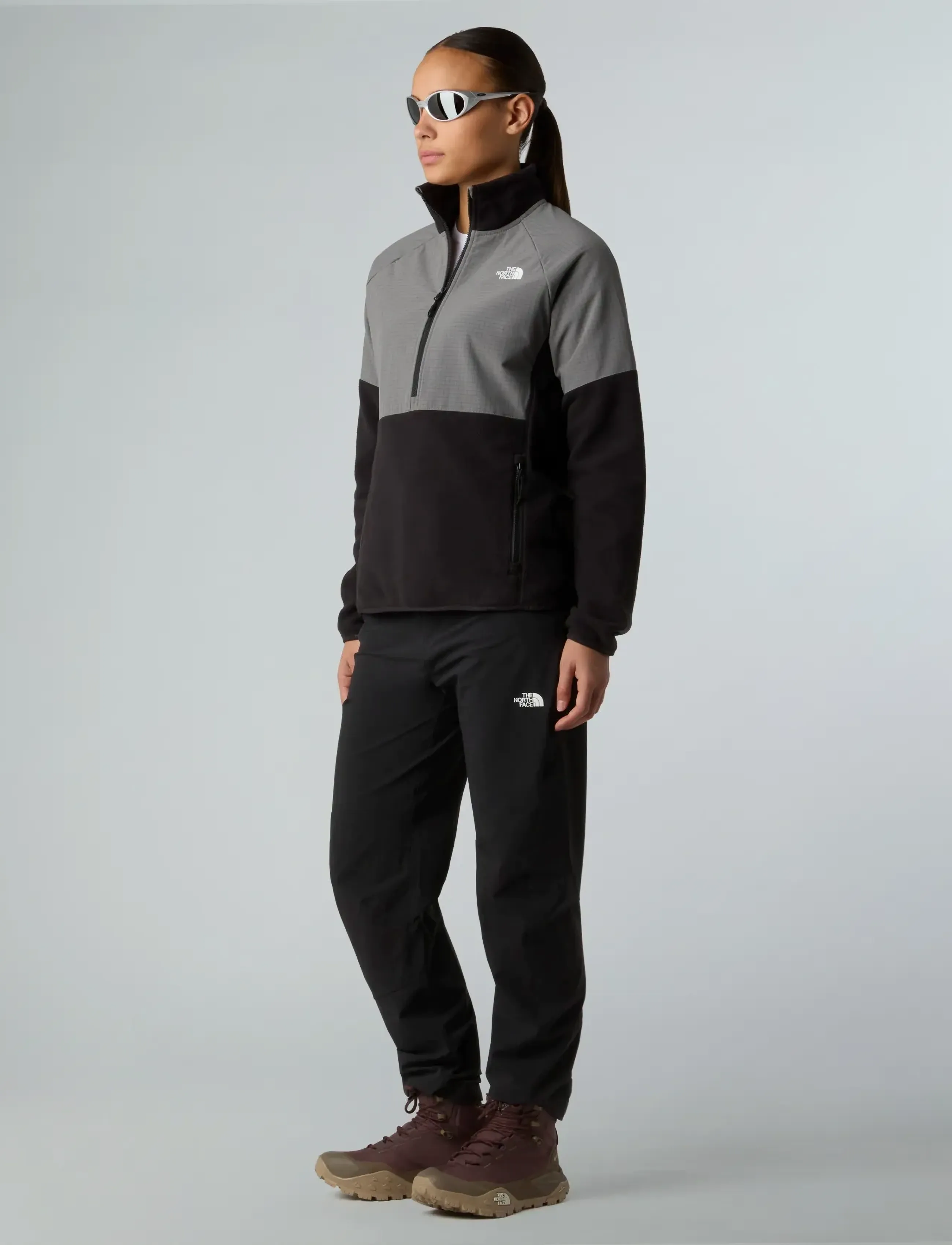 The North Face - W GLACIER HEAVYWEIGHT 1/2 ZIP JACKET - oberteile - tnf black/smoked pearl - 3