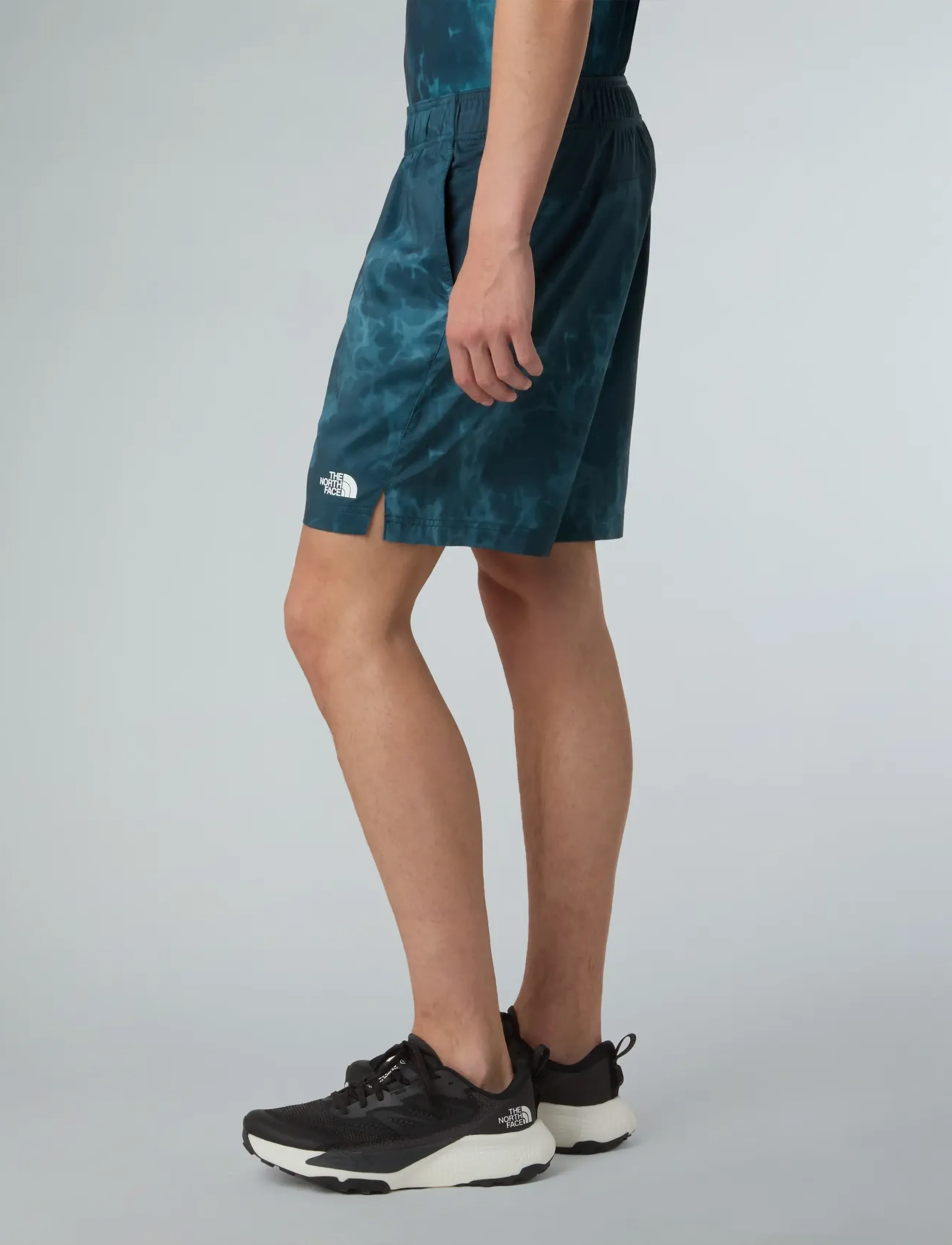 The North Face - M 24/7 7IN SHORT-PRINT - hlaupastuttbuxur - deep cypress light refr - 4