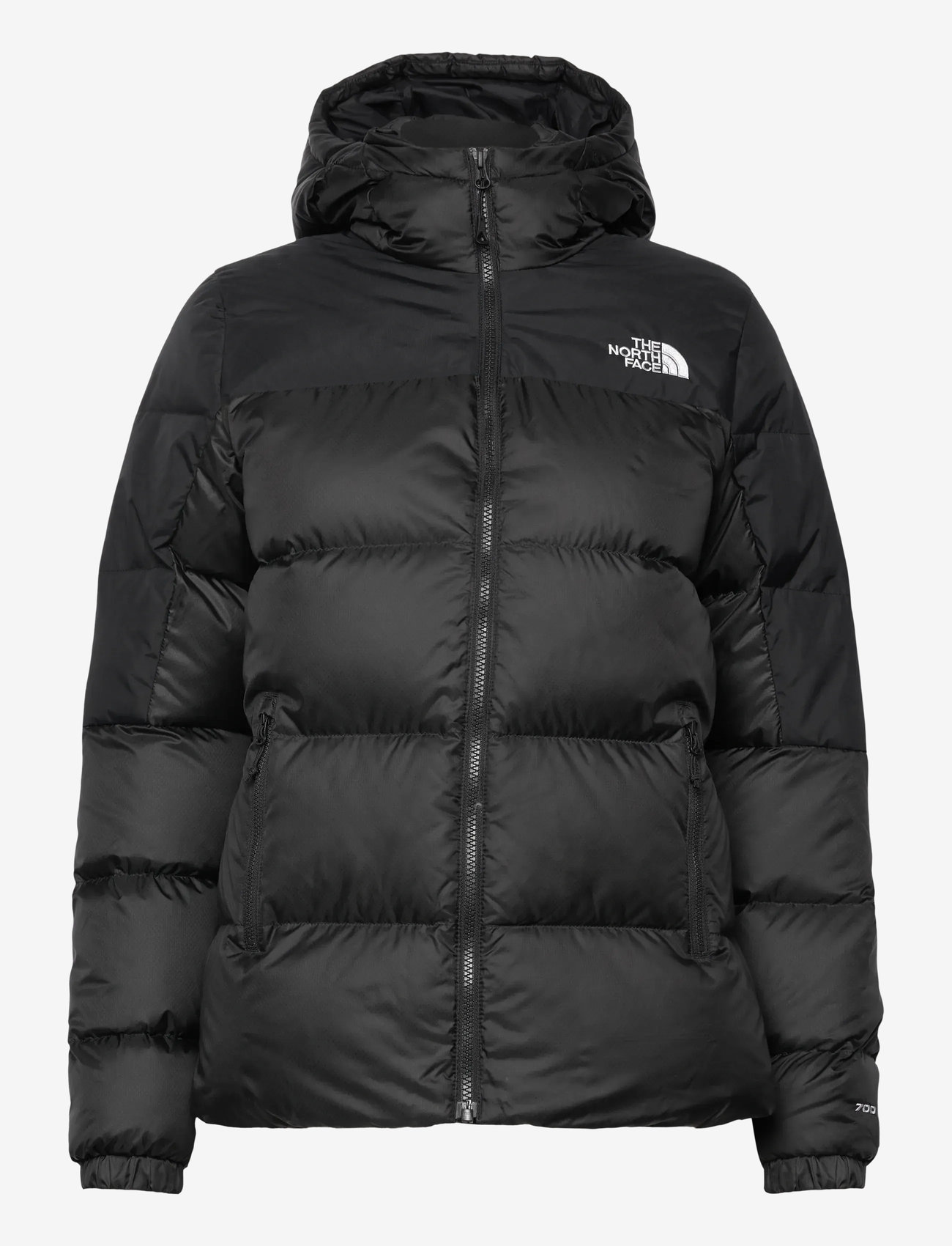 The North Face - W DIABLO DOWN 2.0 HOODED JACKET - sulejoped ja voodriga joped - tnf black heather/tnf blk - 1
