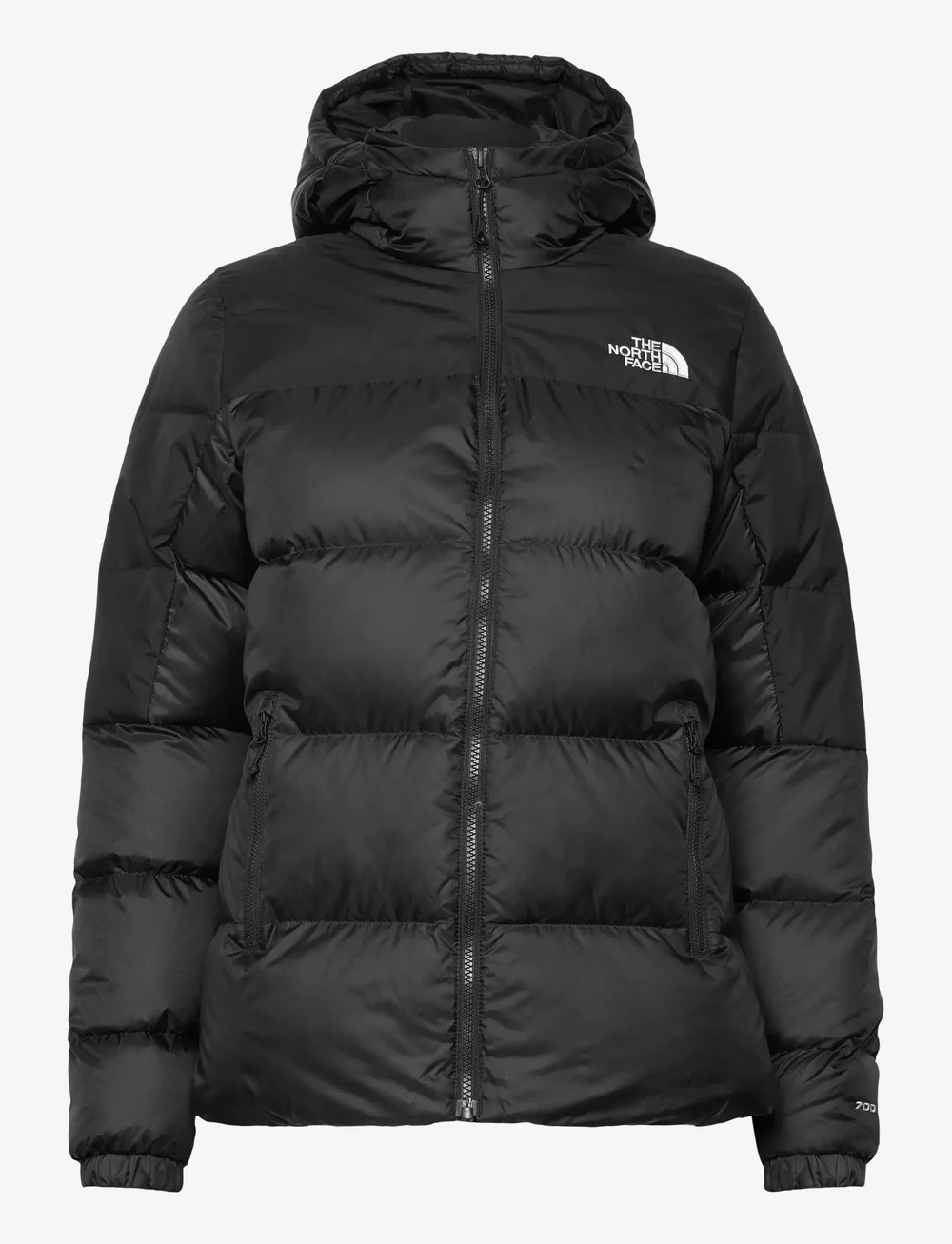 The North Face - W DIABLO DOWN 2.0 HOODED JACKET - dunjackor - tnf black heather/tnf blk - 0
