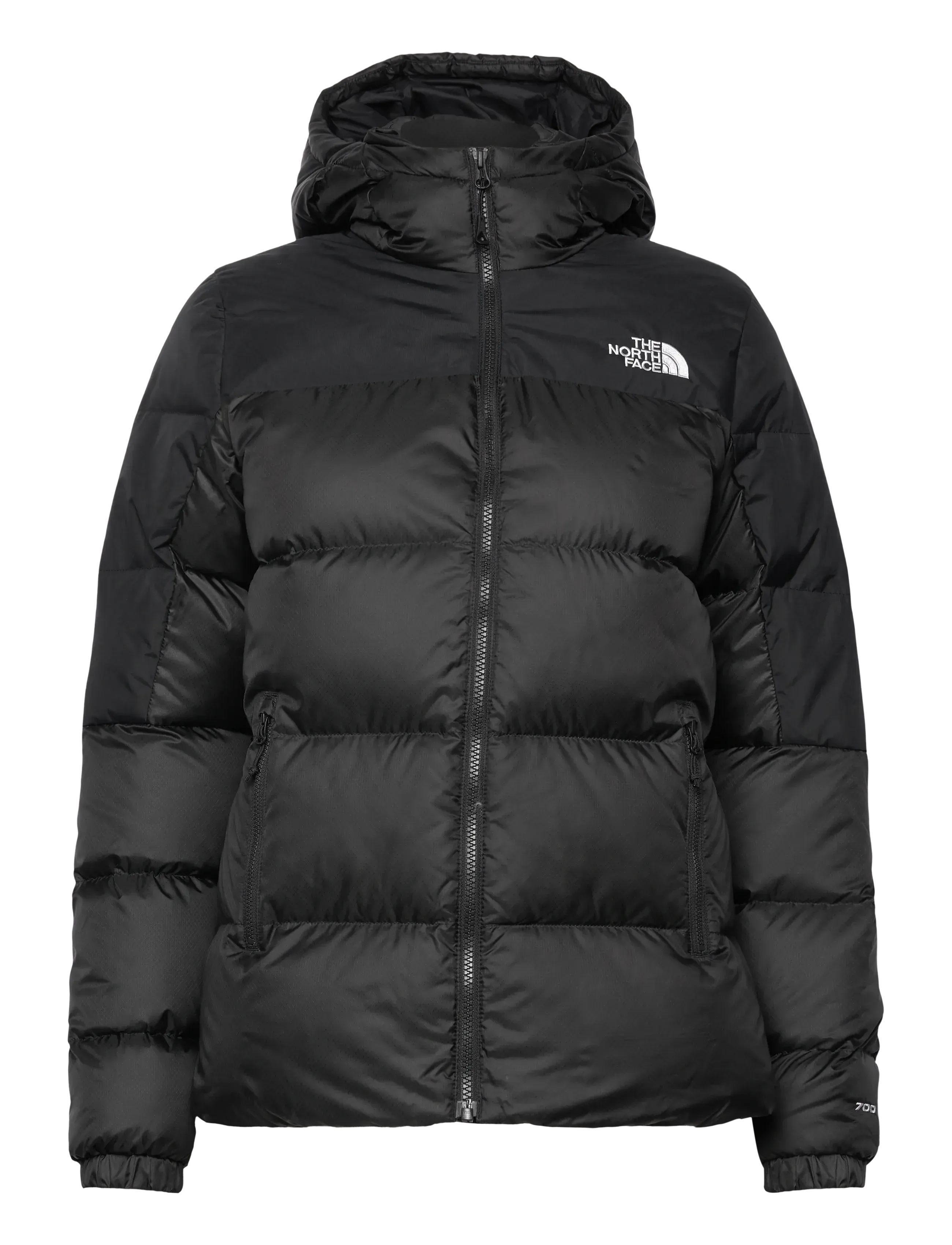 The North Face W DIABLO DOWN 2.0 HOODED JACKET - Jakker - TNF BLACK HEATHER/TNF BLK / black