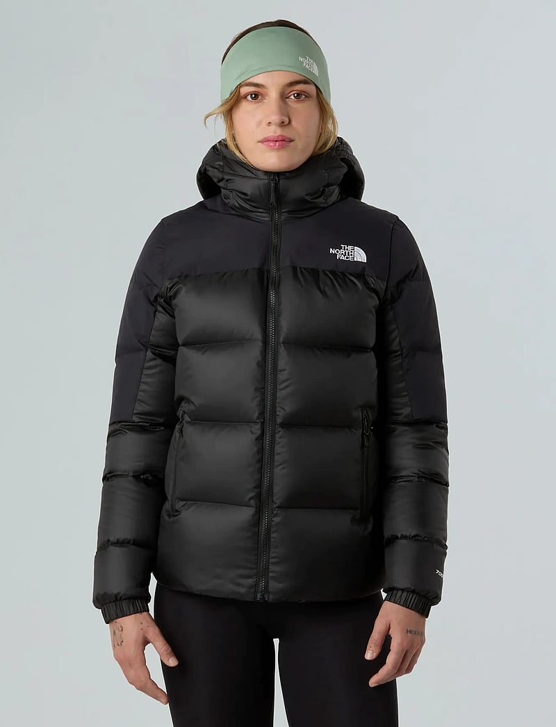 The North Face - W DIABLO DOWN 2.0 HOODED JACKET - dunjakker - tnf black heather/tnf blk - 0