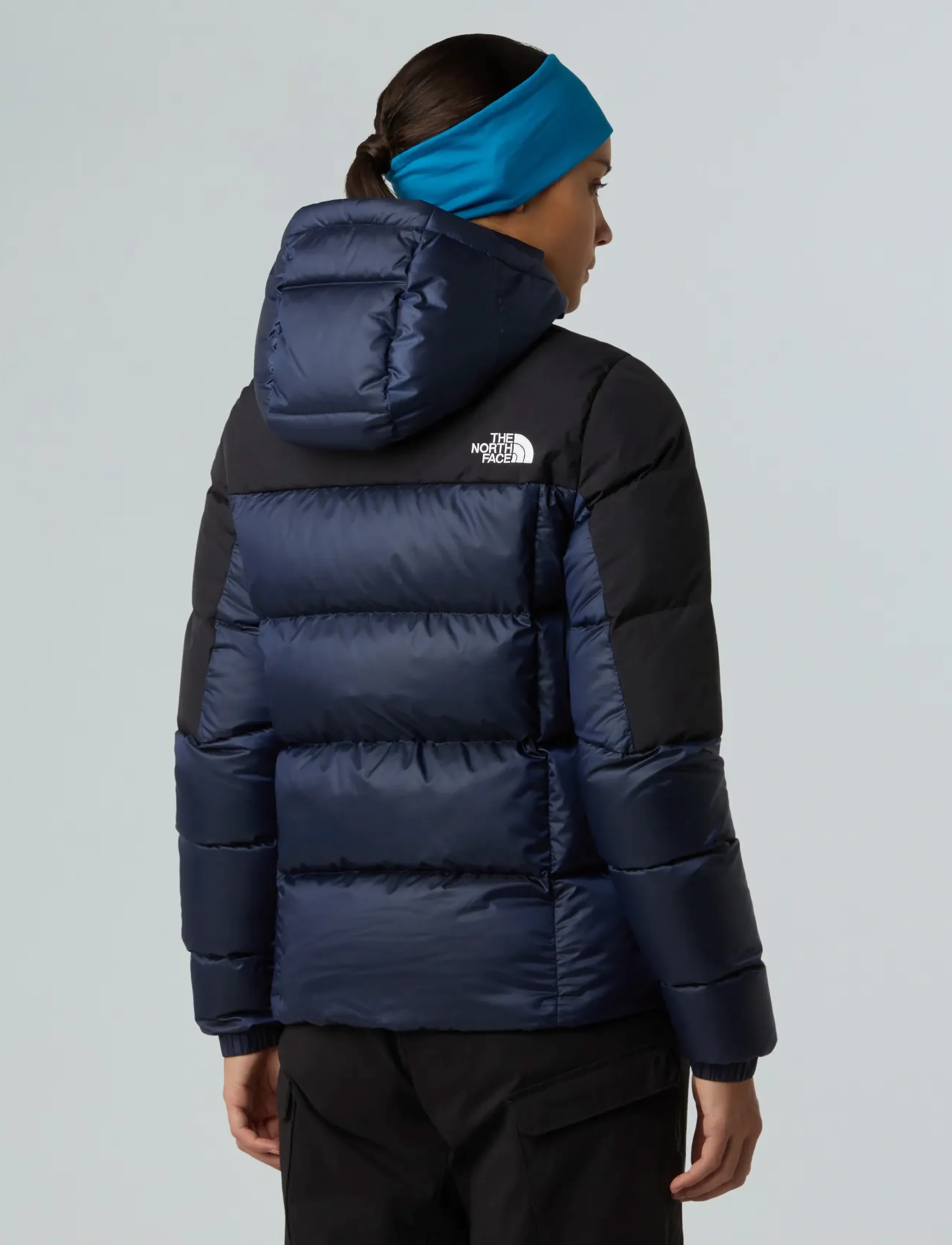 Women's Diablo Down 2.0 Hooded Jacket Estate Blue Black Heather 3