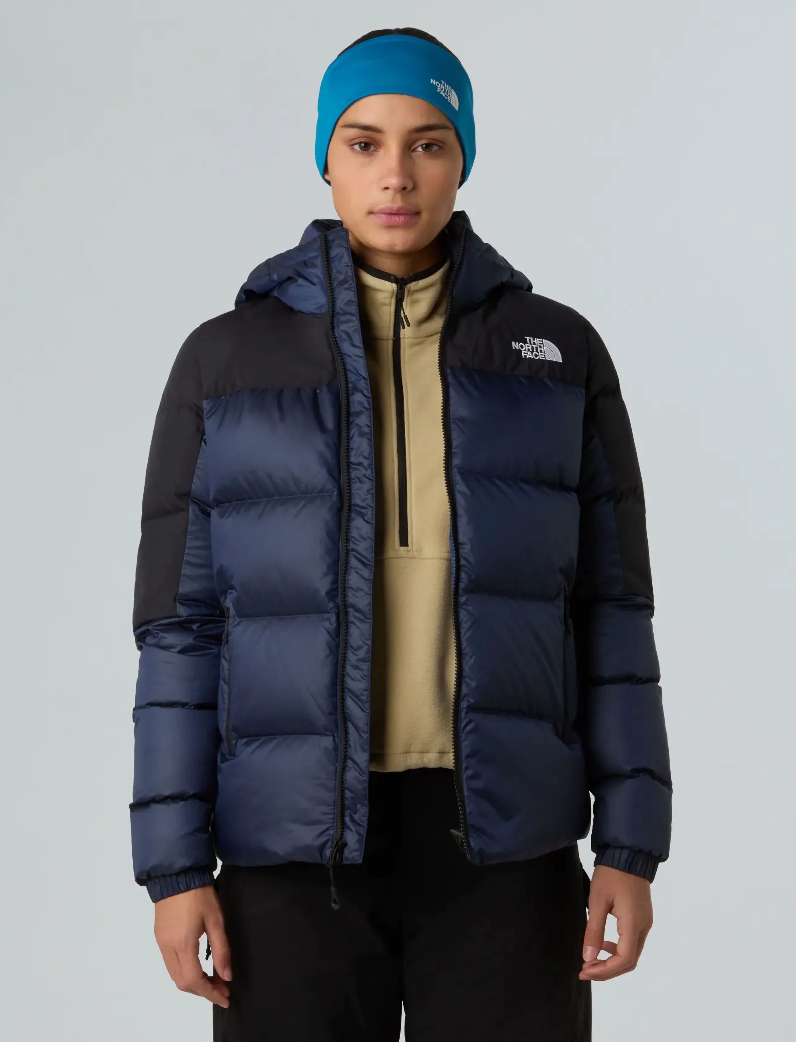 Women's Diablo Down 2.0 Hooded Jacket Estate Blue Black Heather 4