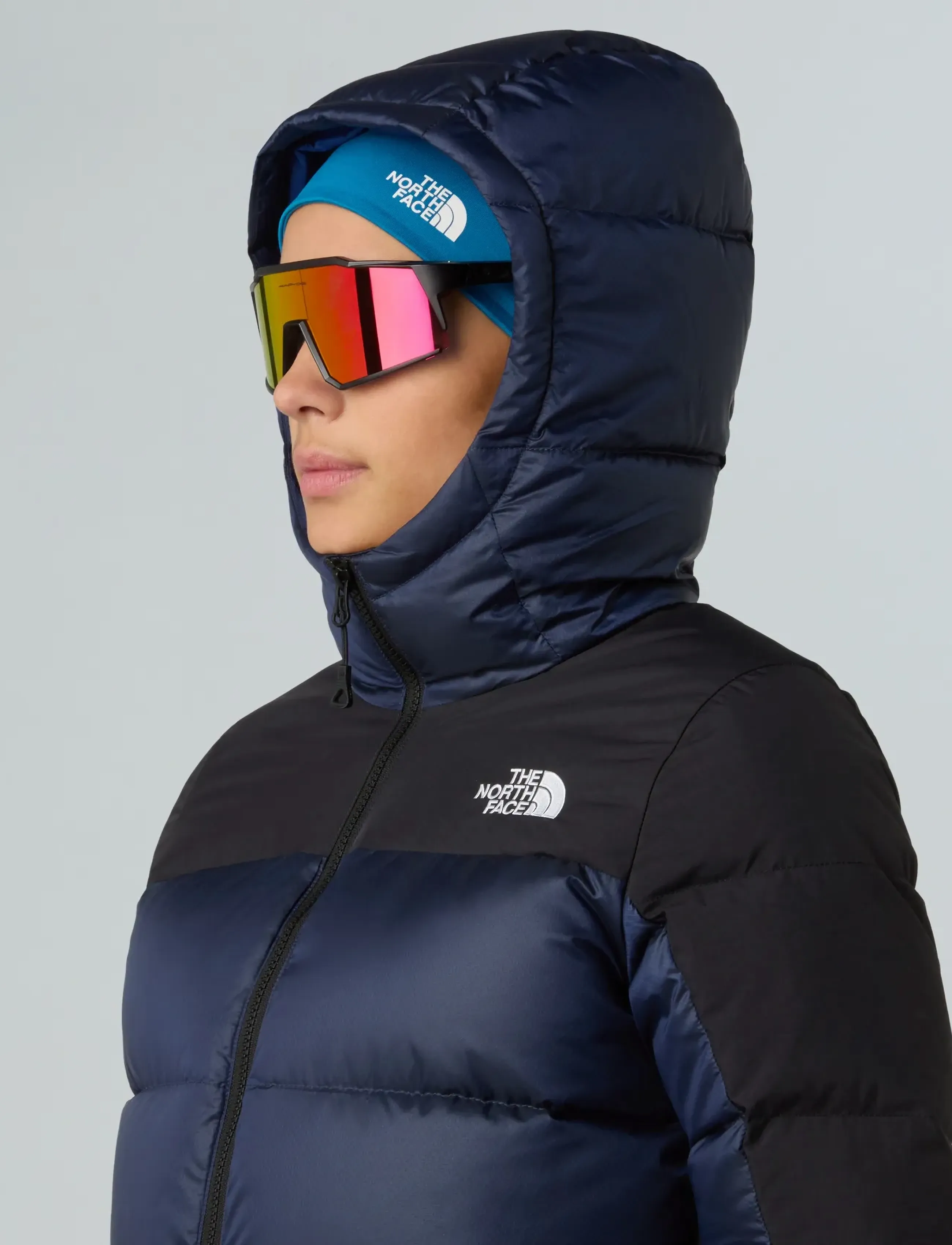 Women's Diablo Down 2.0 Hooded Jacket Estate Blue Black Heather 5
