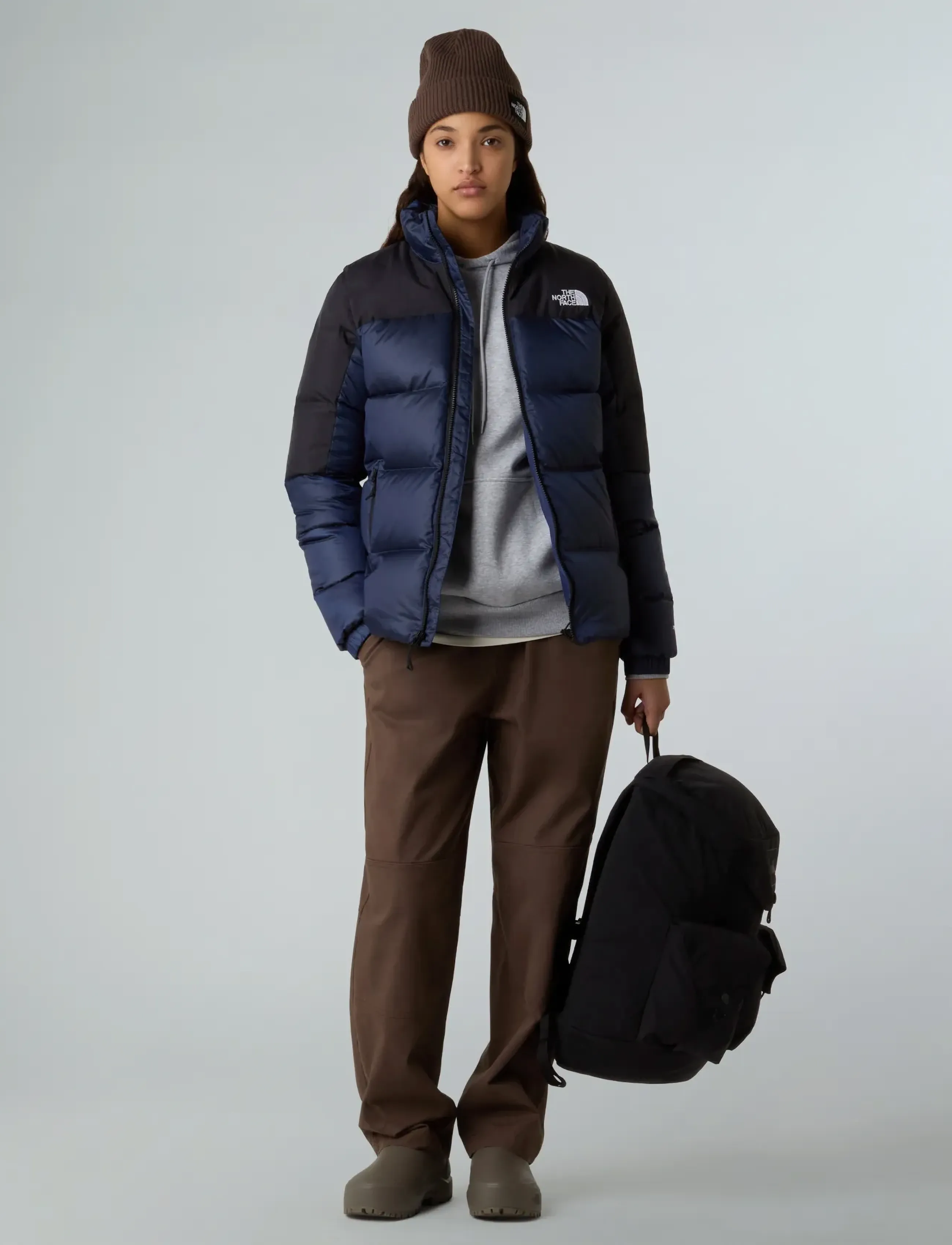 The North Face - W DIABLO DOWN 2.0 JACKET - dun- & vadderade jackor - lunar blue black heathe - 3