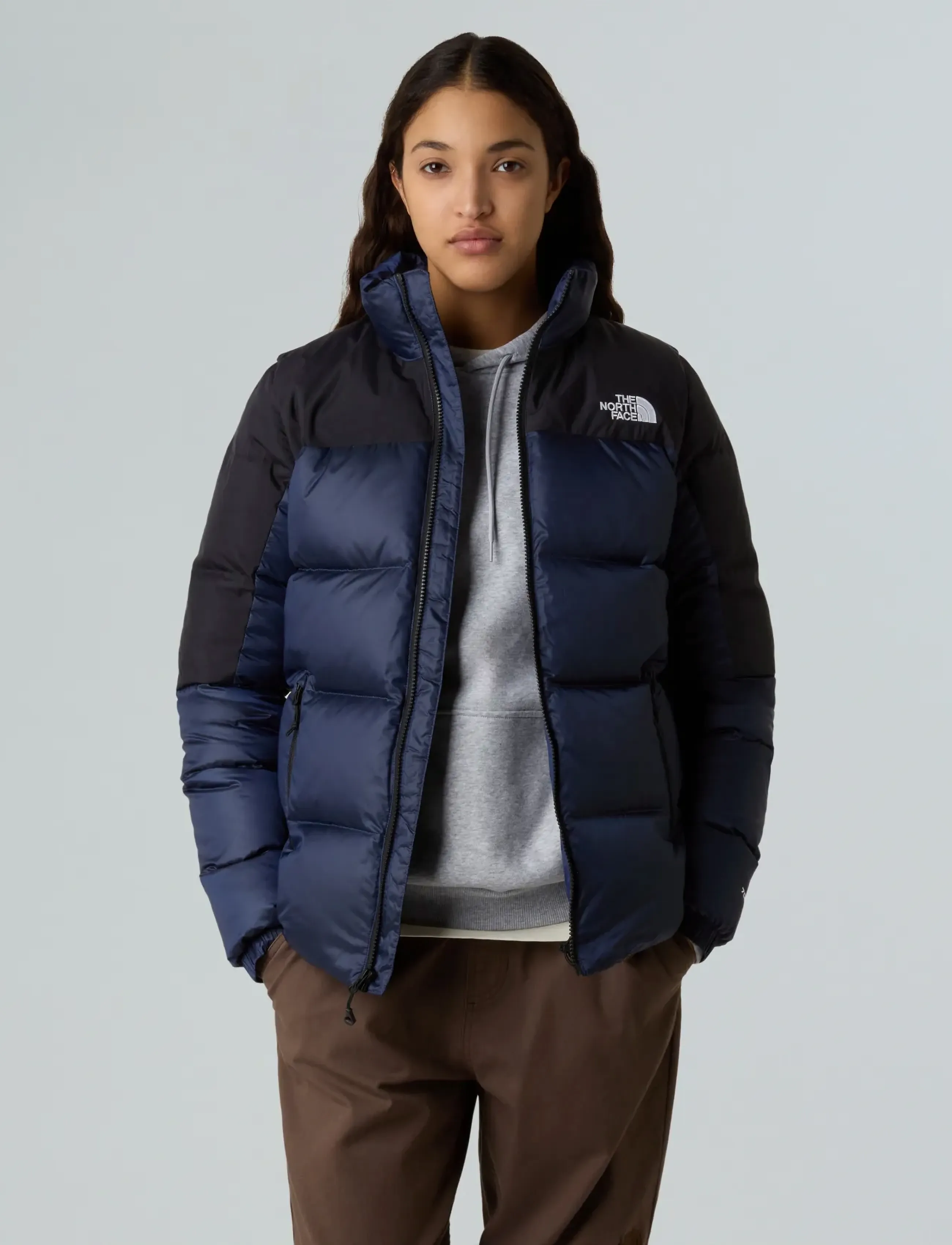 The North Face - W DIABLO DOWN 2.0 JACKET - dun- & vadderade jackor - lunar blue black heathe - 5