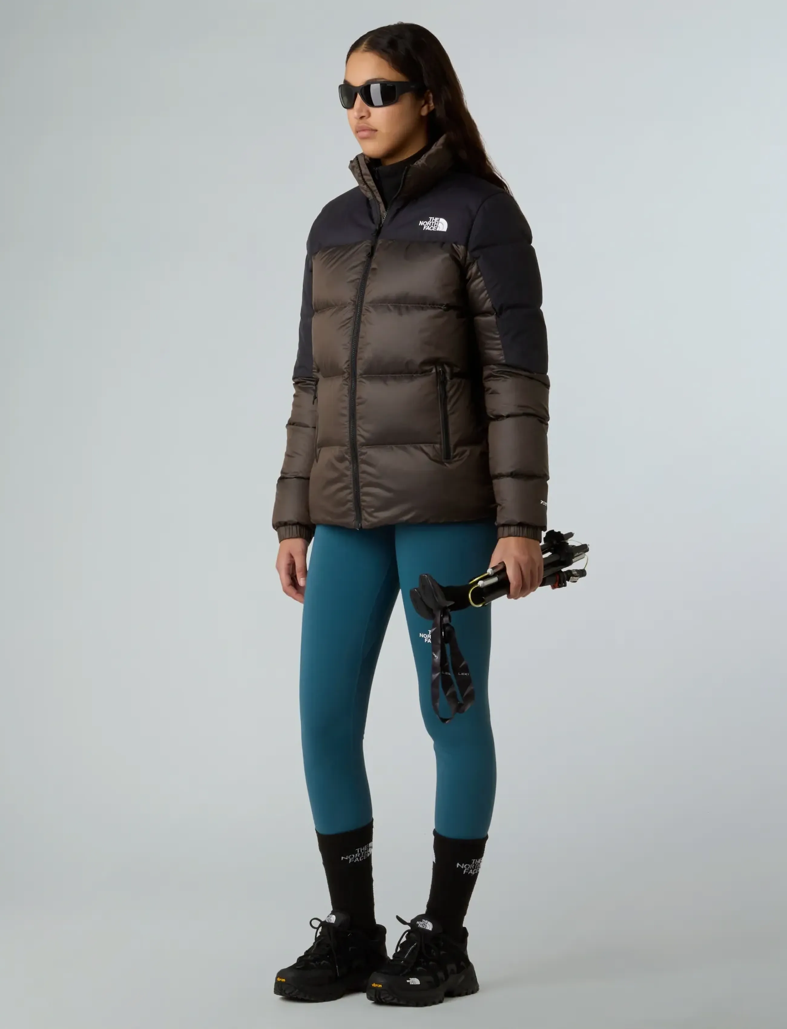 The North Face - W DIABLO DOWN 2.0 JACKET - talvejoped - smokey brown black heat - 3