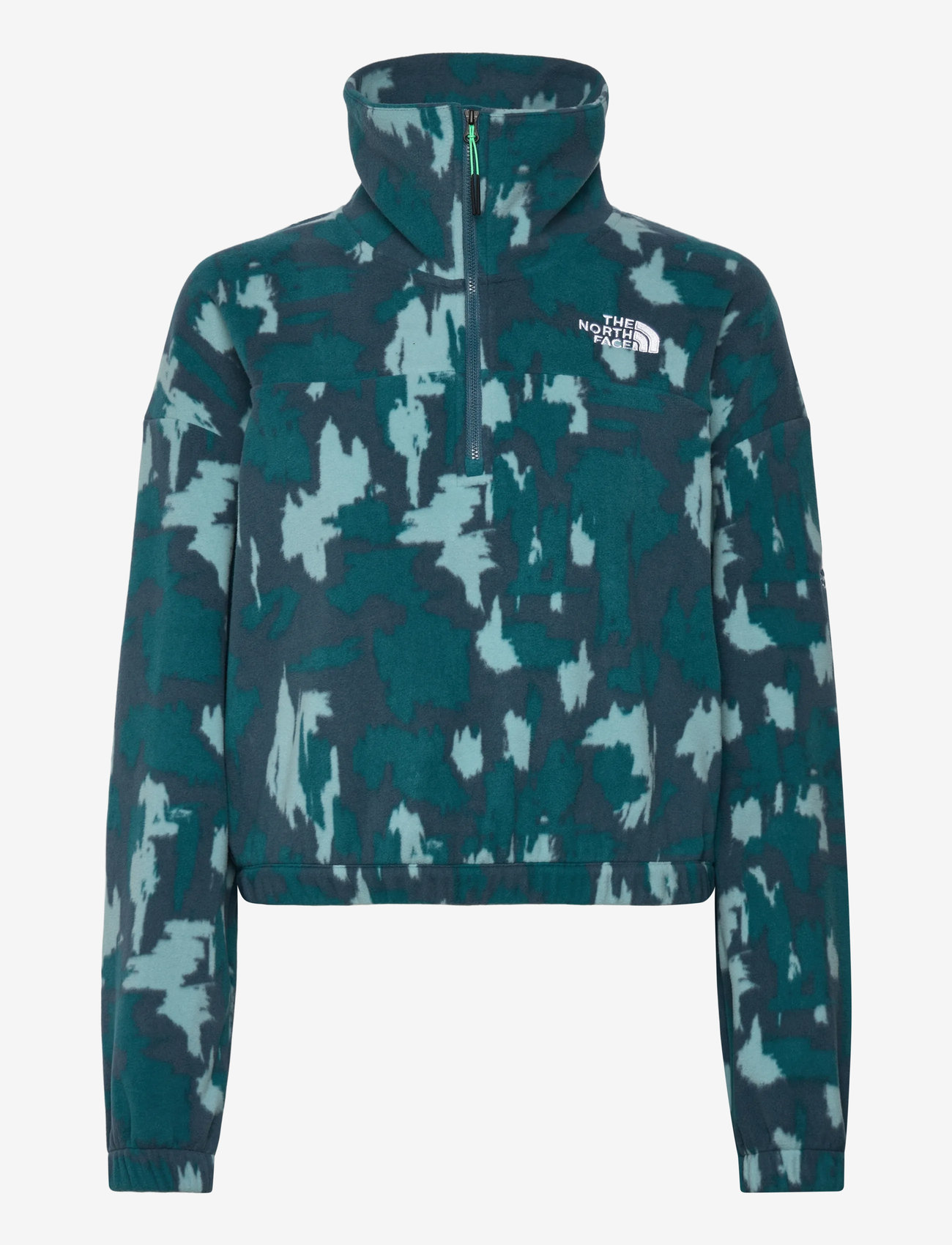 The North Face - W MOUNTAIN ATHLETICS FLEECE 1/4 ZIP-PRIN - kampsunid ja vahekihid - deep cypress painted mo - 0
