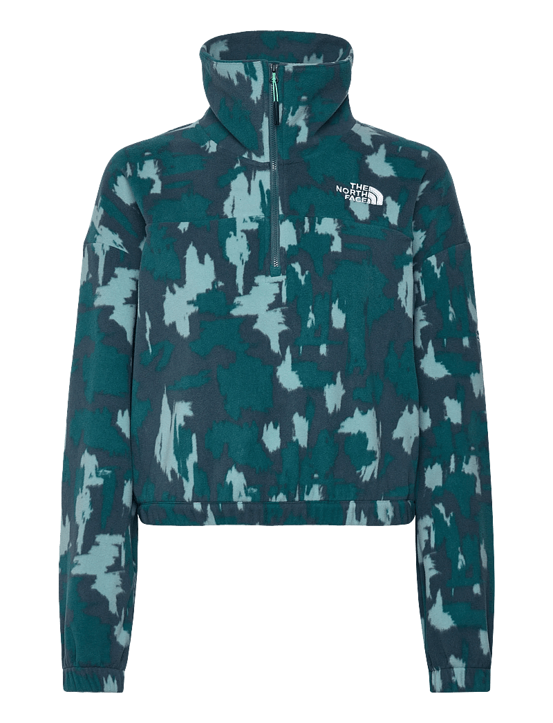 The North Face - W MOUNTAIN ATHLETICS FLEECE 1/4 ZIP-PRIN - kampsunid ja vahekihid - deep cypress painted mo - 0