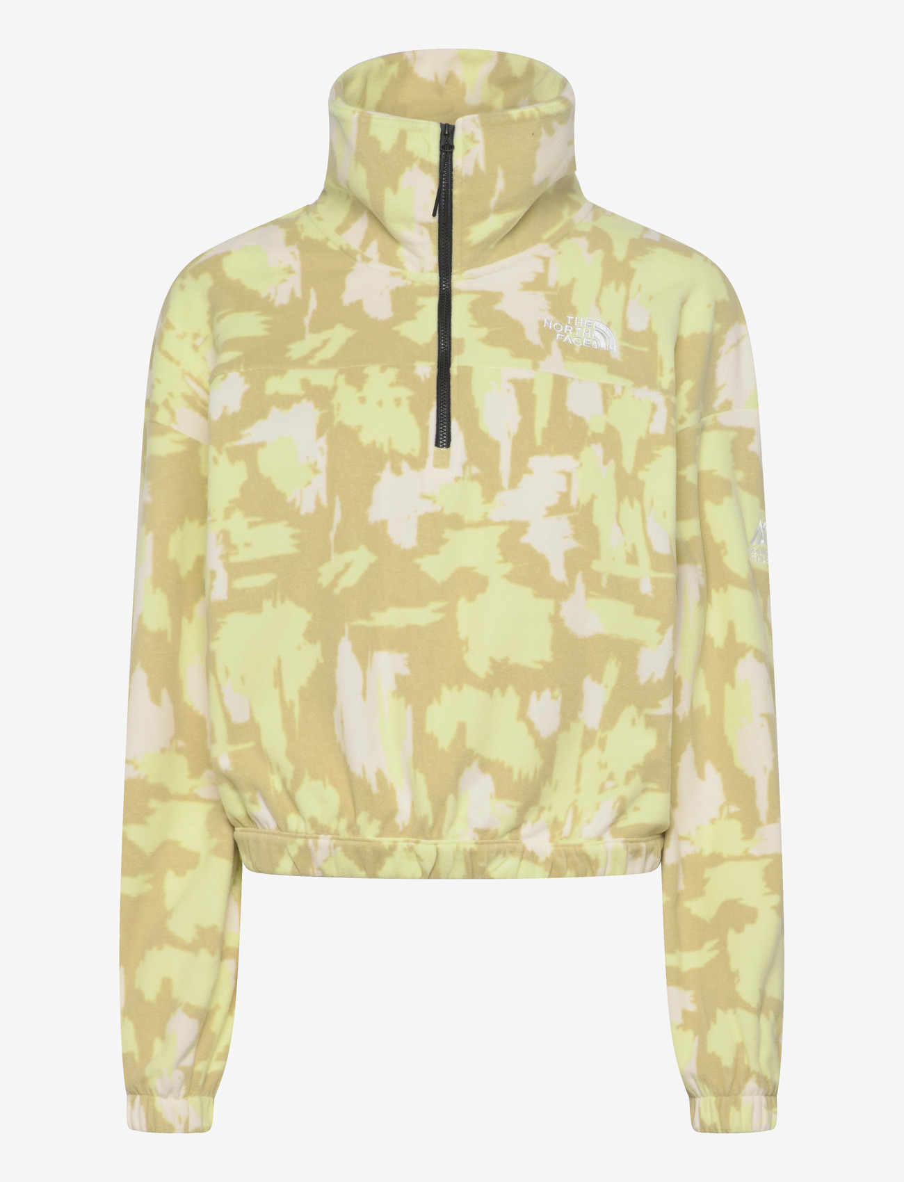 The North Face - W MOUNTAIN ATHLETICS FLEECE 1/4 ZIP-PRIN - alussärgid - lemon mist painted moun - 1