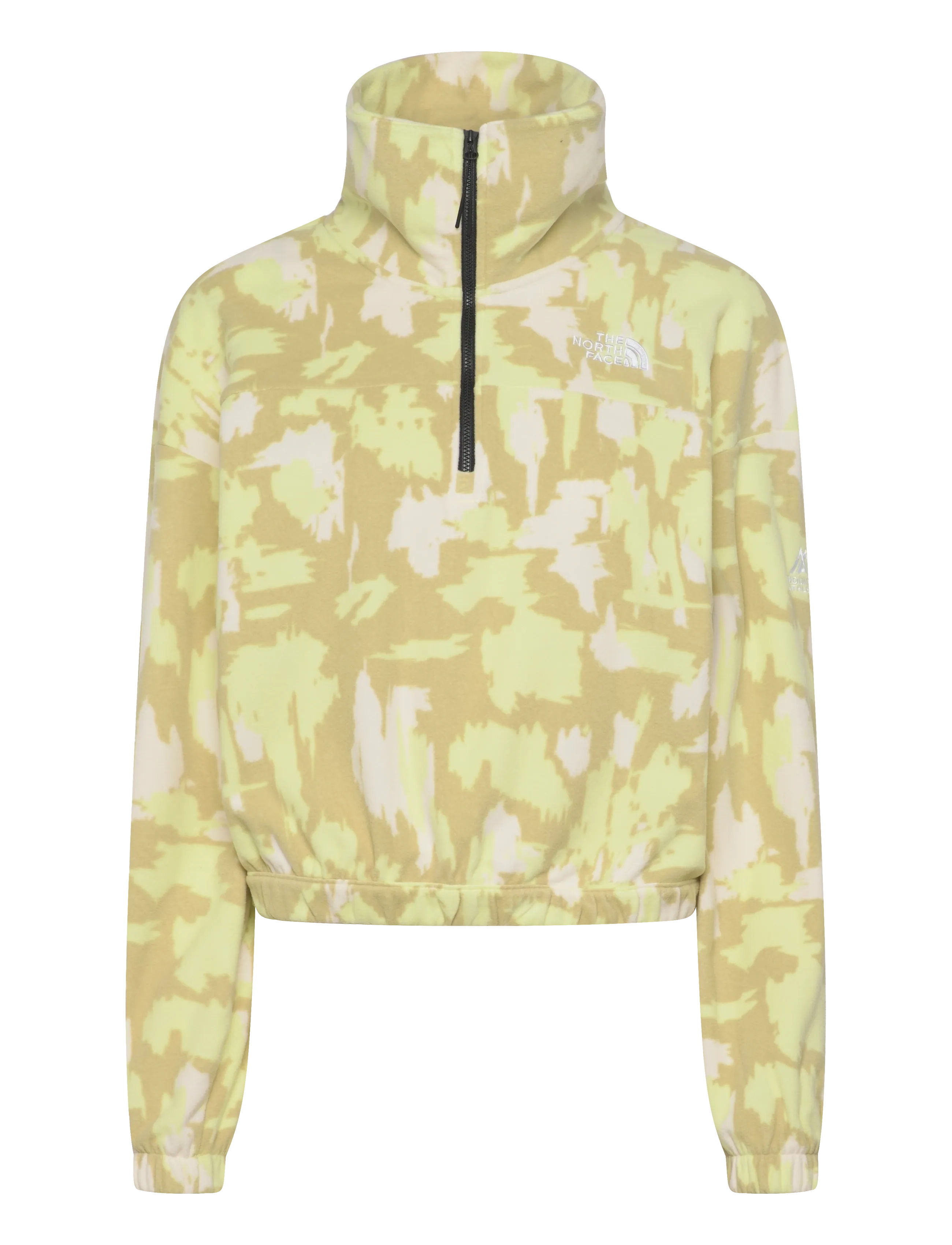 The North Face W MOUNTAIN ATHLETICS FLEECE 1/4 ZIP-PRIN - Fleece & Midlayer - LEMON MIST PAINTED MOUN / yellow