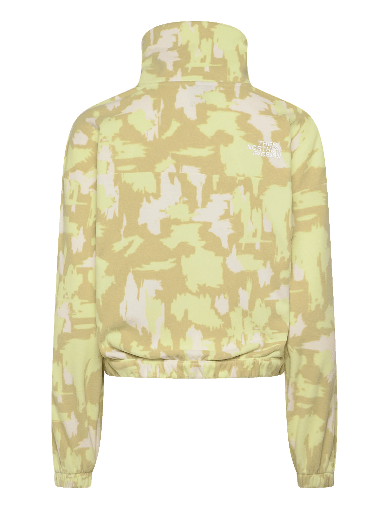 The North Face - W MOUNTAIN ATHLETICS FLEECE 1/4 ZIP-PRIN - alussärgid - lemon mist painted moun - 2