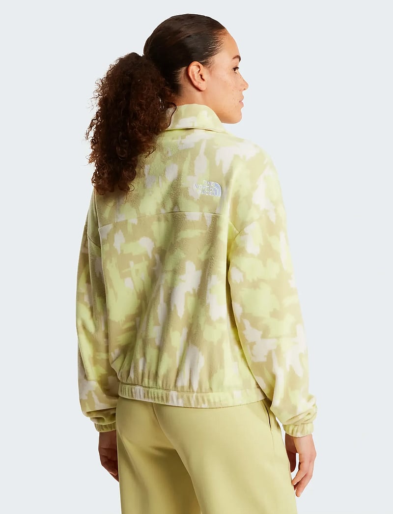 The North Face - W MOUNTAIN ATHLETICS FLEECE 1/4 ZIP-PRIN - alussärgid - lemon mist painted moun - 5