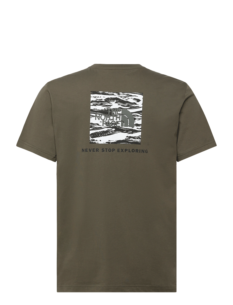 The North Face - M BOX NSE EDGE OF LIGHT INFILL S/S TEE - t-shirts - new taupe green/tnf bla - 2