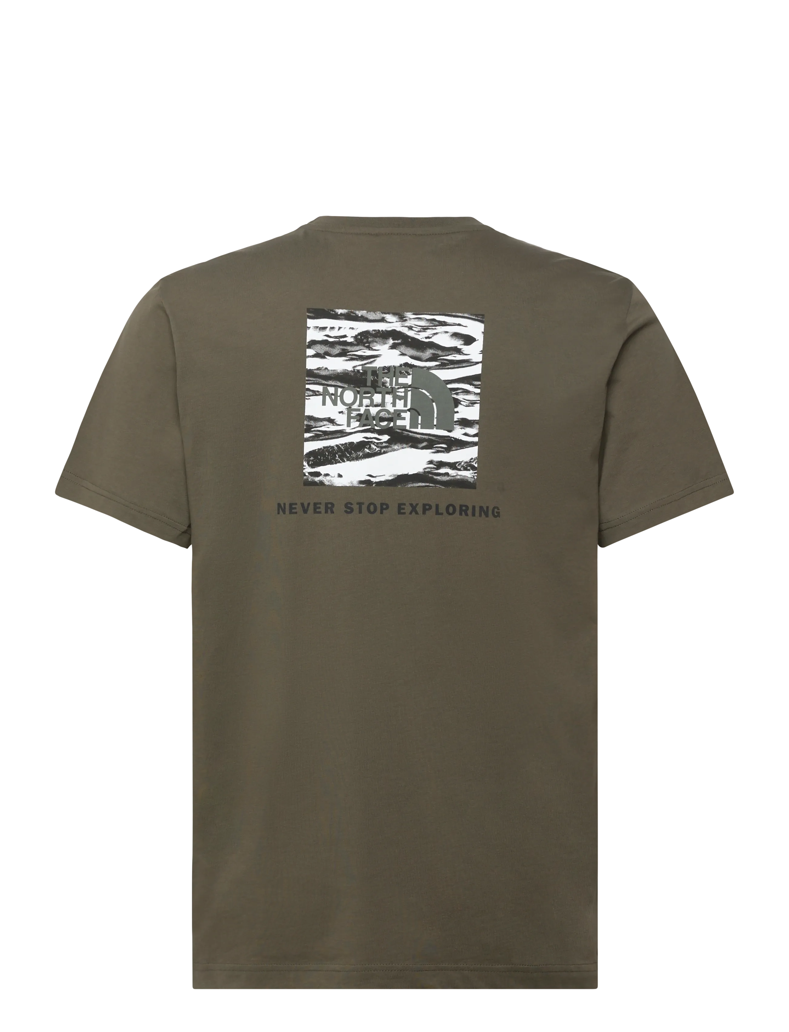 The North Face - M BOX NSE EDGE OF LIGHT INFILL S/S TEE - new taupe green/tnf bla - 2