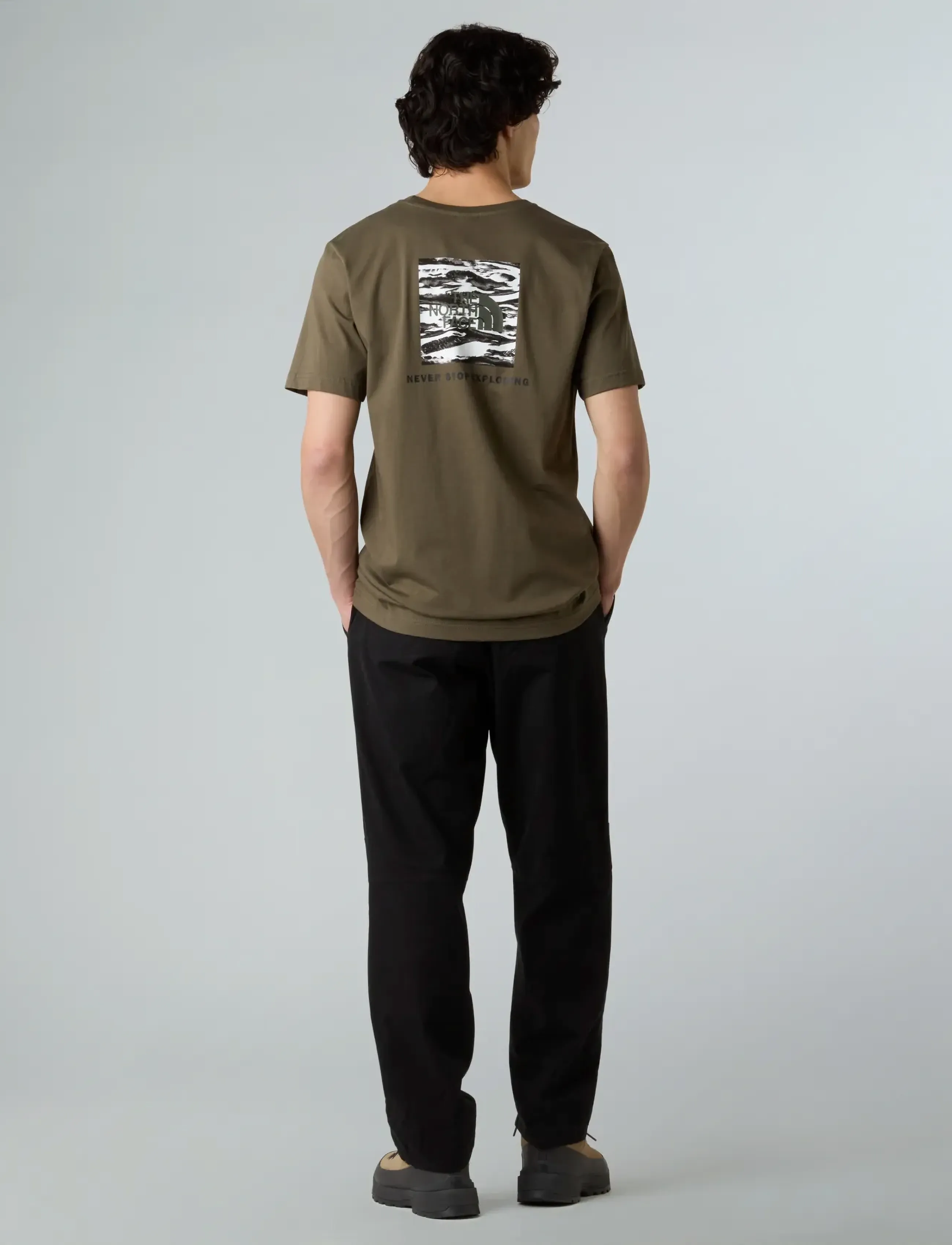 The North Face - M BOX NSE EDGE OF LIGHT INFILL S/S TEE - new taupe green/tnf bla - 4