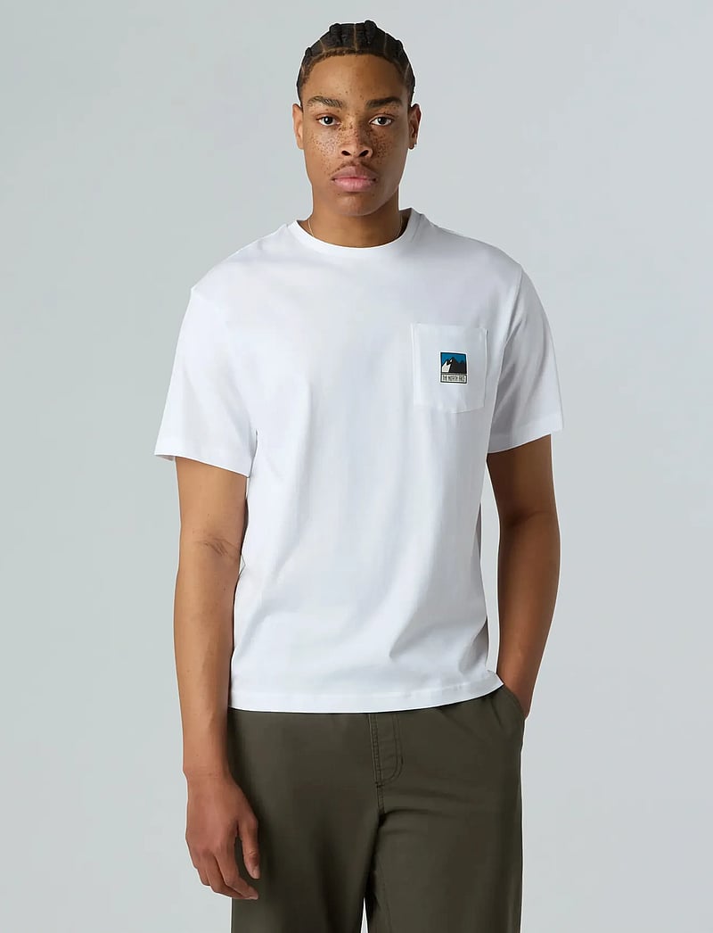 The North Face - M MOUNTAIN LOGO RELAXED S/S POCKET TEE - t-shirts - tnf white - 4