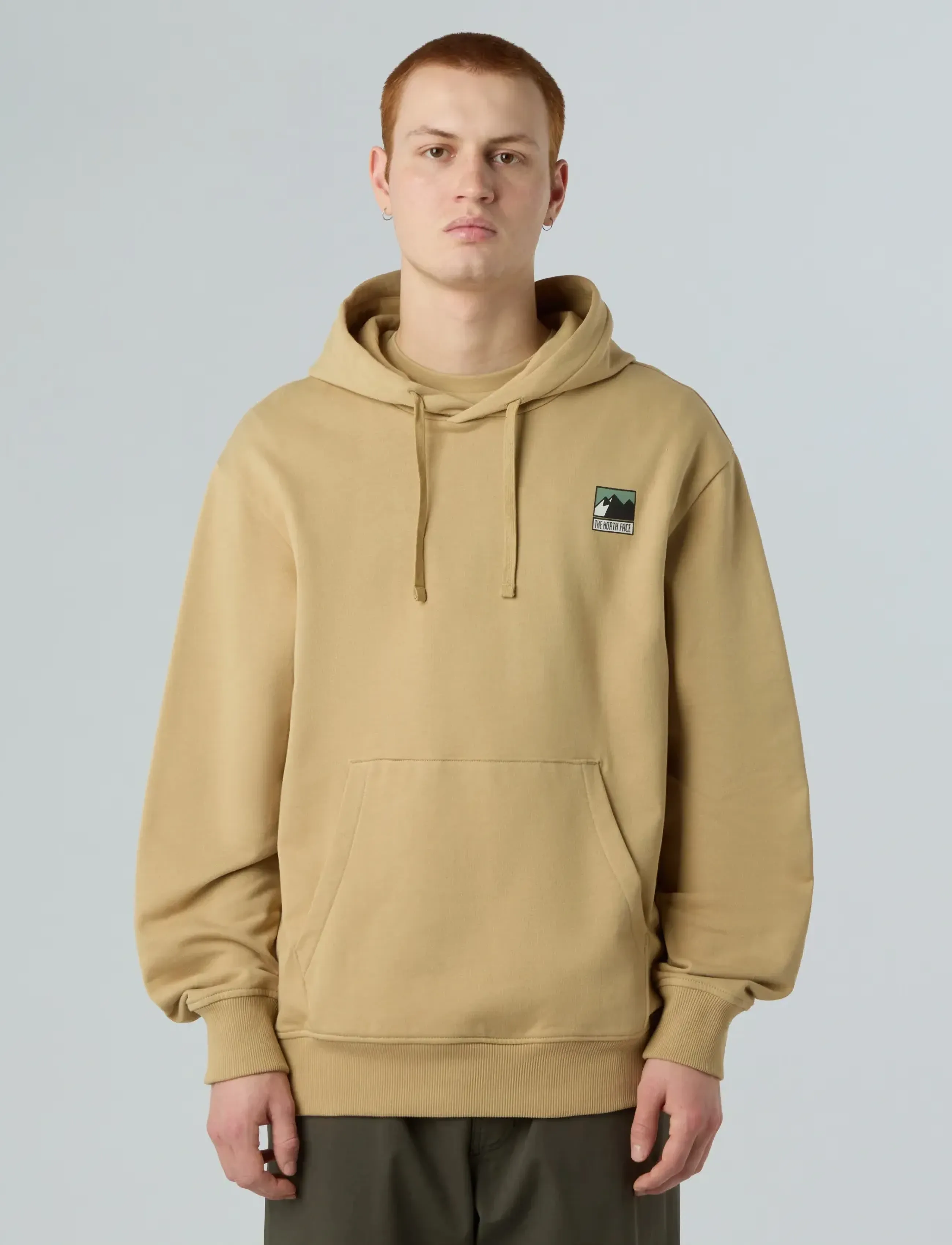 The North Face M MOUNTAIN LOGO RELAXED HOODED SWEATSHIR - Hoodies - KHAKI STONE / beige