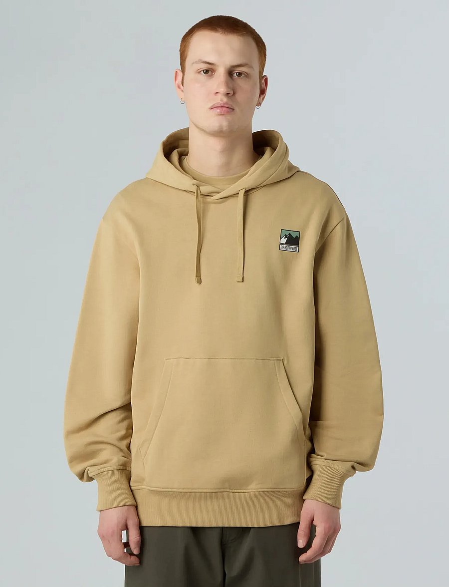 The North Face - M MOUNTAIN LOGO RELAXED HOODED SWEATSHIR - sweatshirts - khaki stone - 0