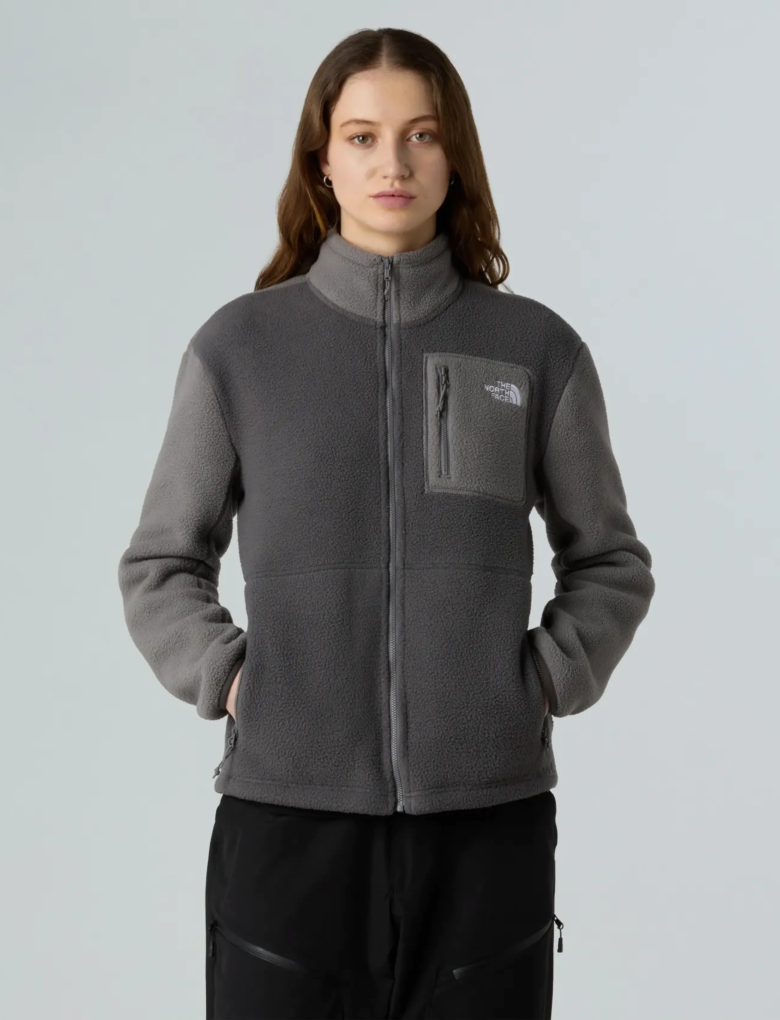 The North Face W Yumiori Full Zip, L, Grey, Sport Clothing > Sport Fleeces & Midlayers, Dame