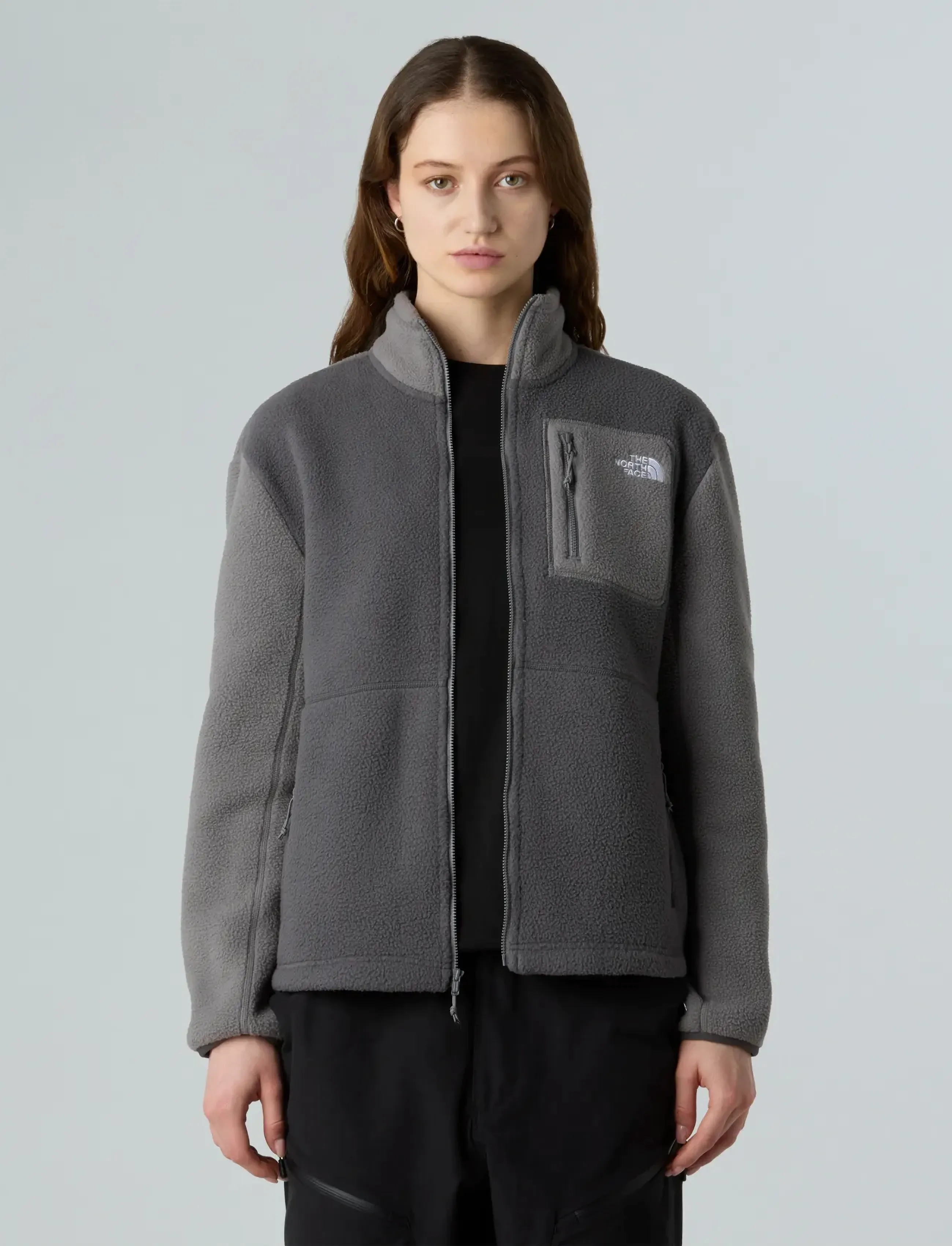 The North Face - W YUMIORI FULL ZIP - alussärgid - anthracite grey/smoked - 5