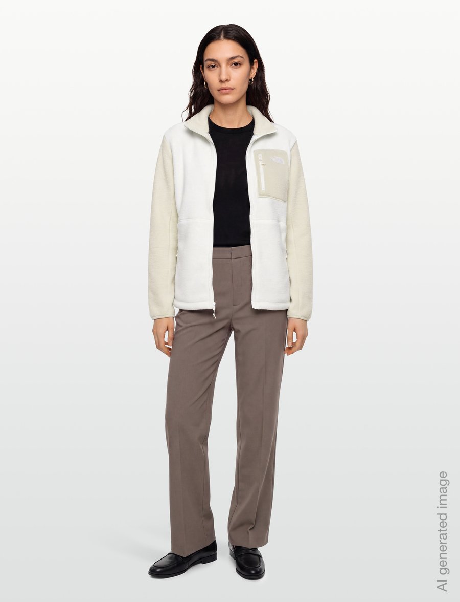 The North Face - W YUMIORI FULL ZIP - tops - white dune/desert stone - 0