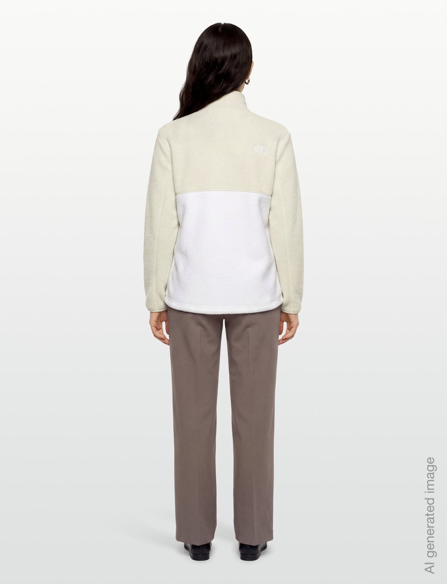 The North Face - W YUMIORI FULL ZIP - tops - white dune/desert stone - 4