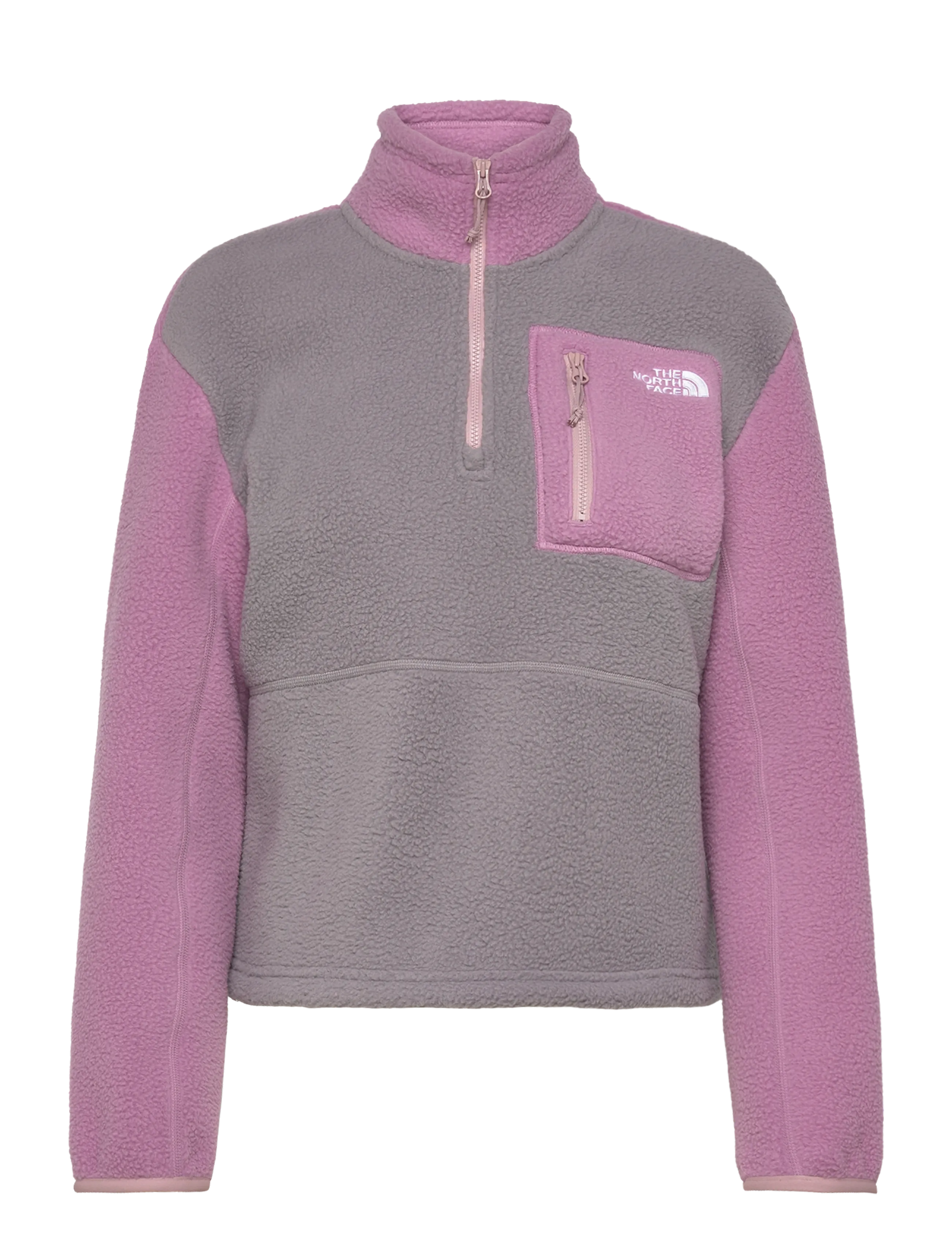 The North Face W YUMIORI 1/4 ZIP - Fleece & Midlayer - TRANSCENDENT GREY/HUSHE / pink/rose