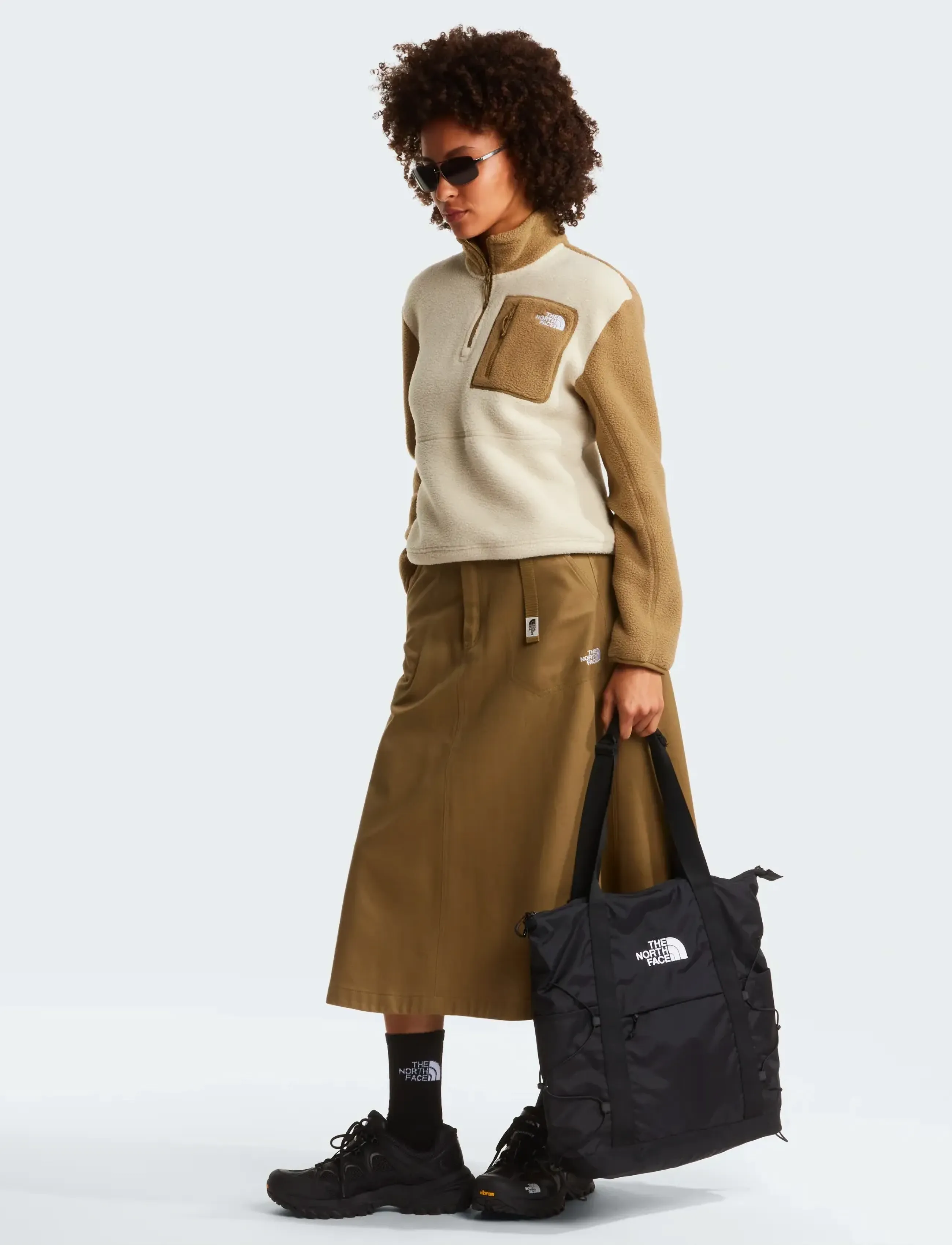 The North Face - W YUMIORI 1/4 ZIP - alussärgid - desert stone/cedar/ceda - 3