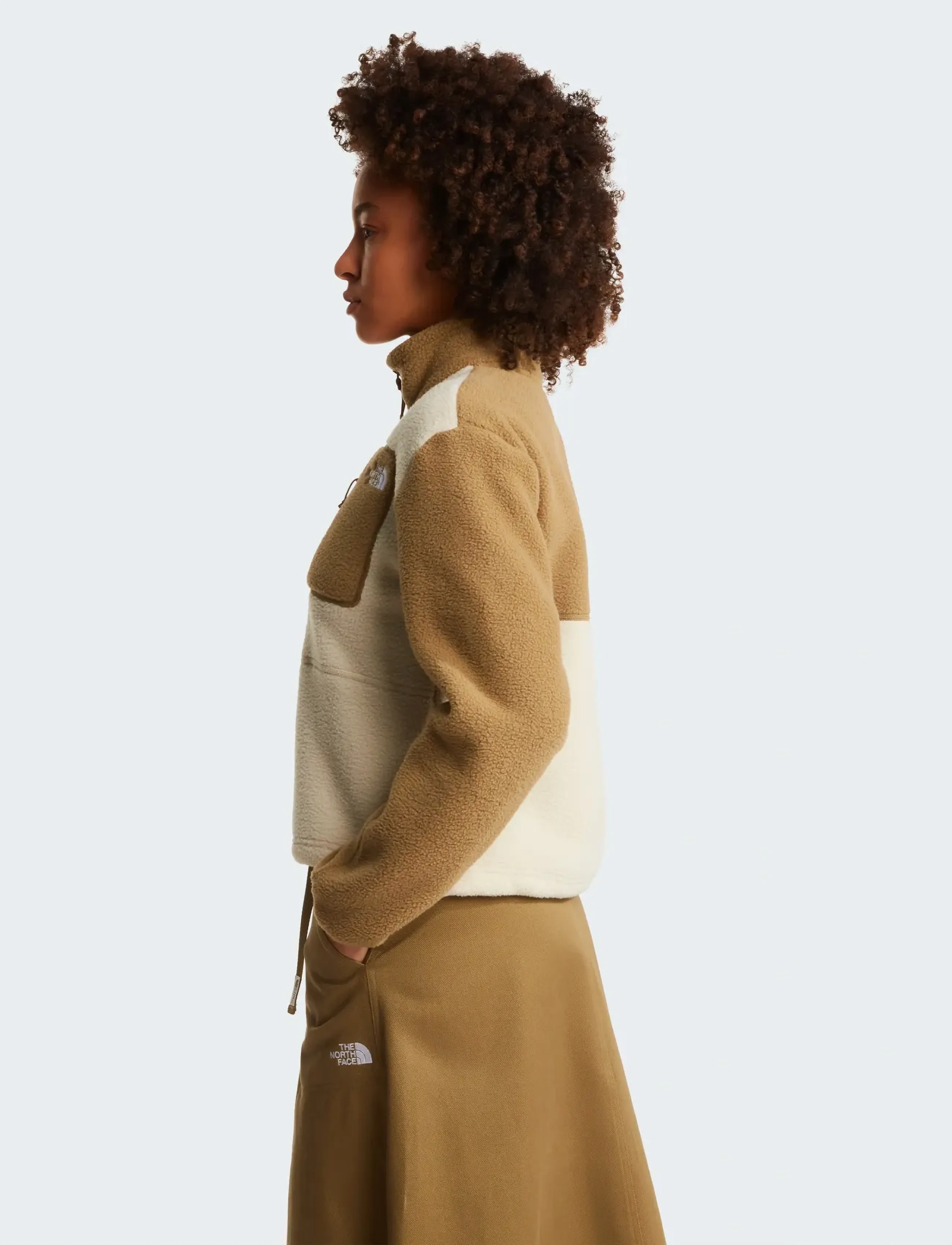 The North Face - W YUMIORI 1/4 ZIP - alussärgid - desert stone/cedar/ceda - 4