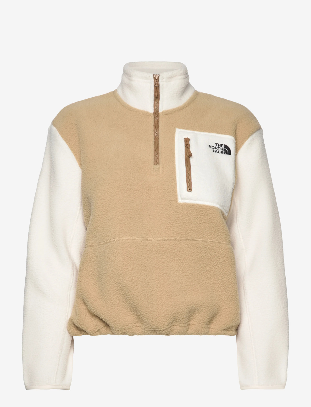 The North Face - W YUMIORI 1/4 ZIP - overdele - khaki stone/white dune/ - 1