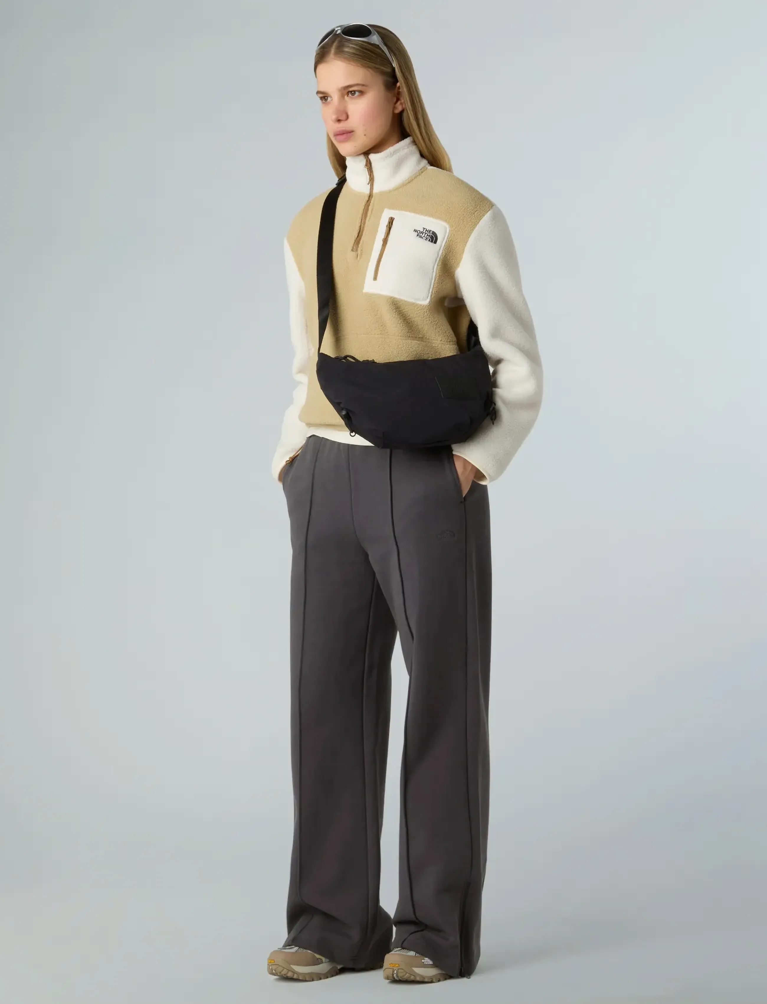 The North Face - W YUMIORI 1/4 ZIP - góry - khaki stone/white dune/ - 3
