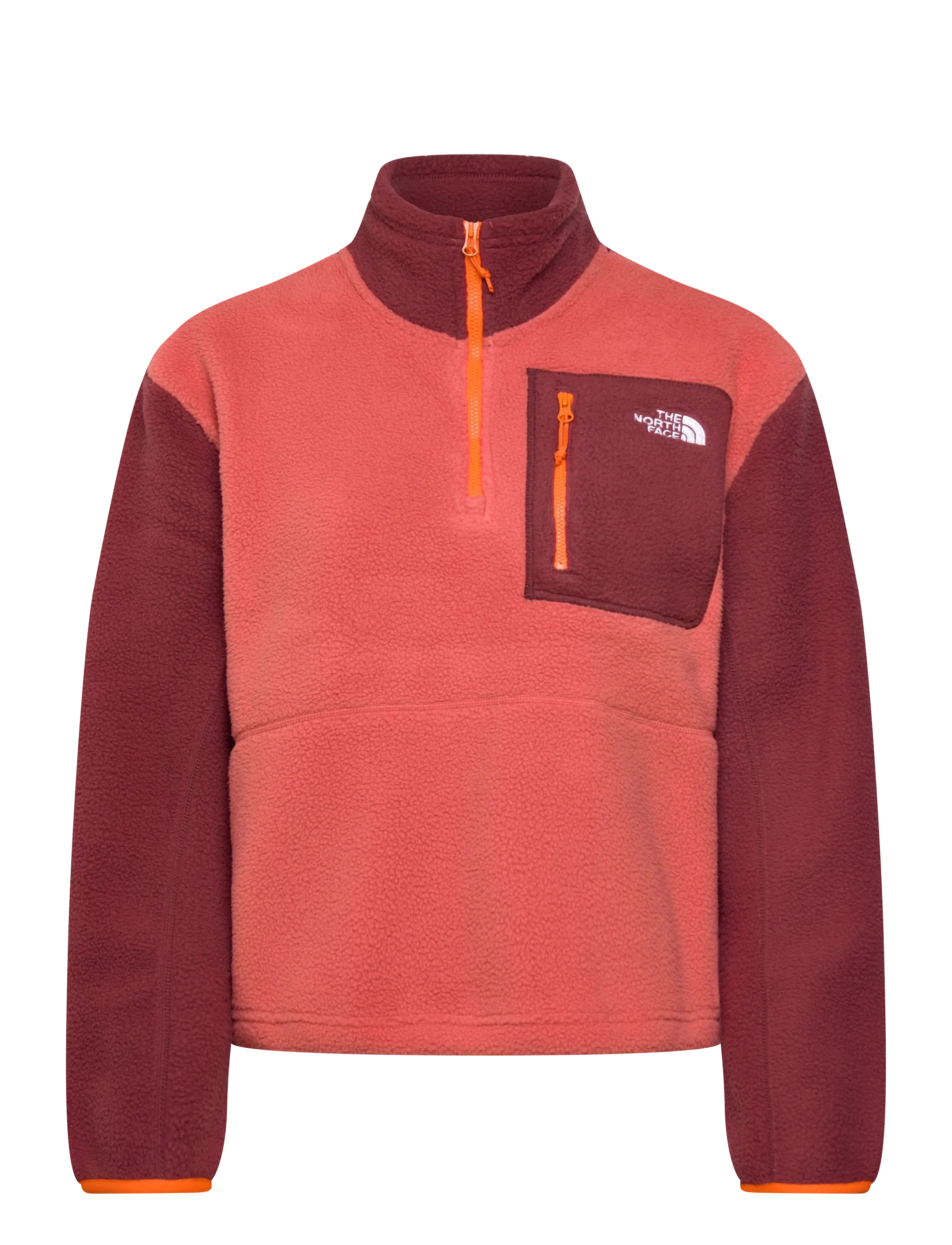 The North Face W YUMIORI 1/4 ZIP - Overdele - MARS DUST/SUMAC/SOLAR F / red