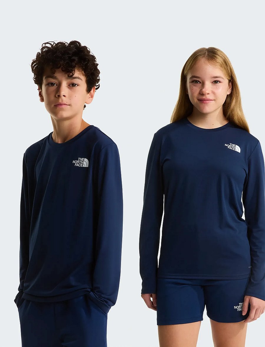 The North Face - TEEN 24/7 LS TEE - sporttoppar - summit navy - 0