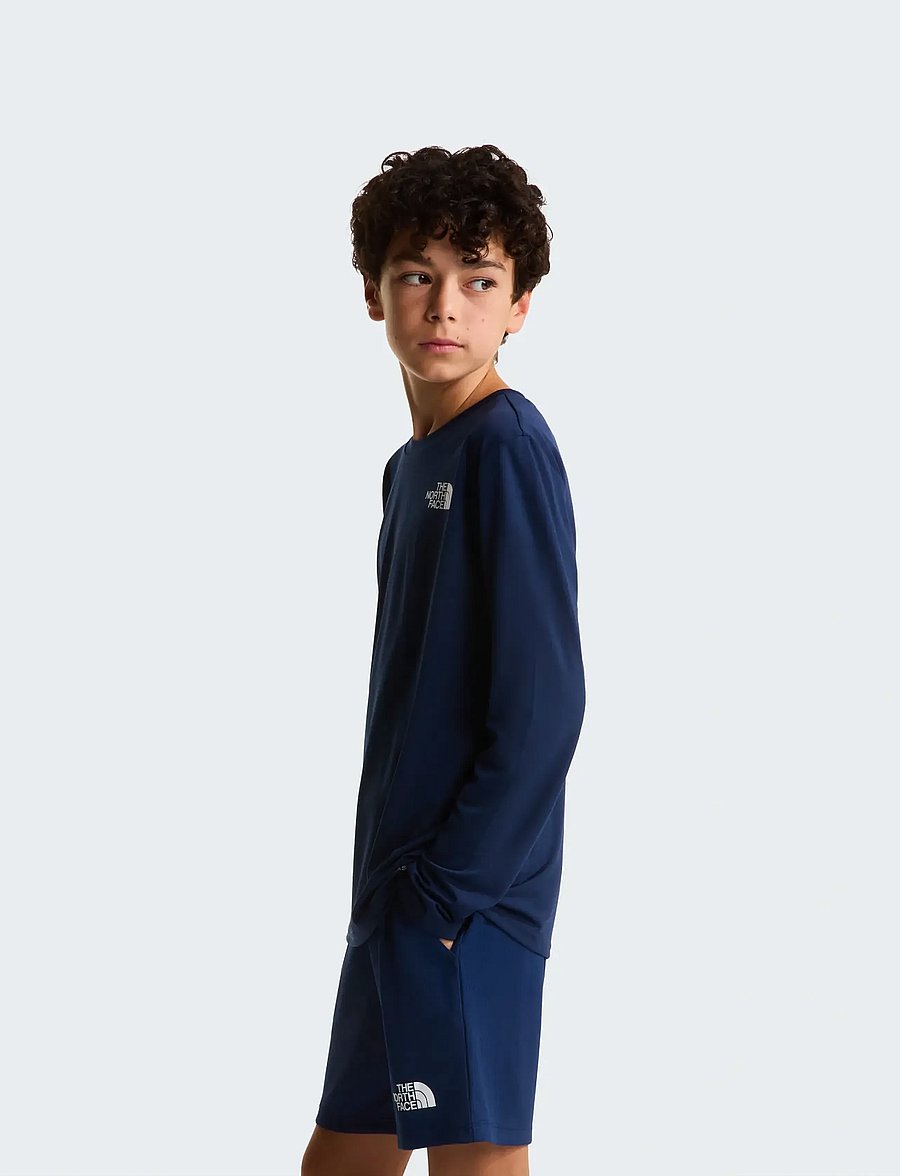 The North Face - TEEN 24/7 LS TEE - sporttoppar - summit navy - 5
