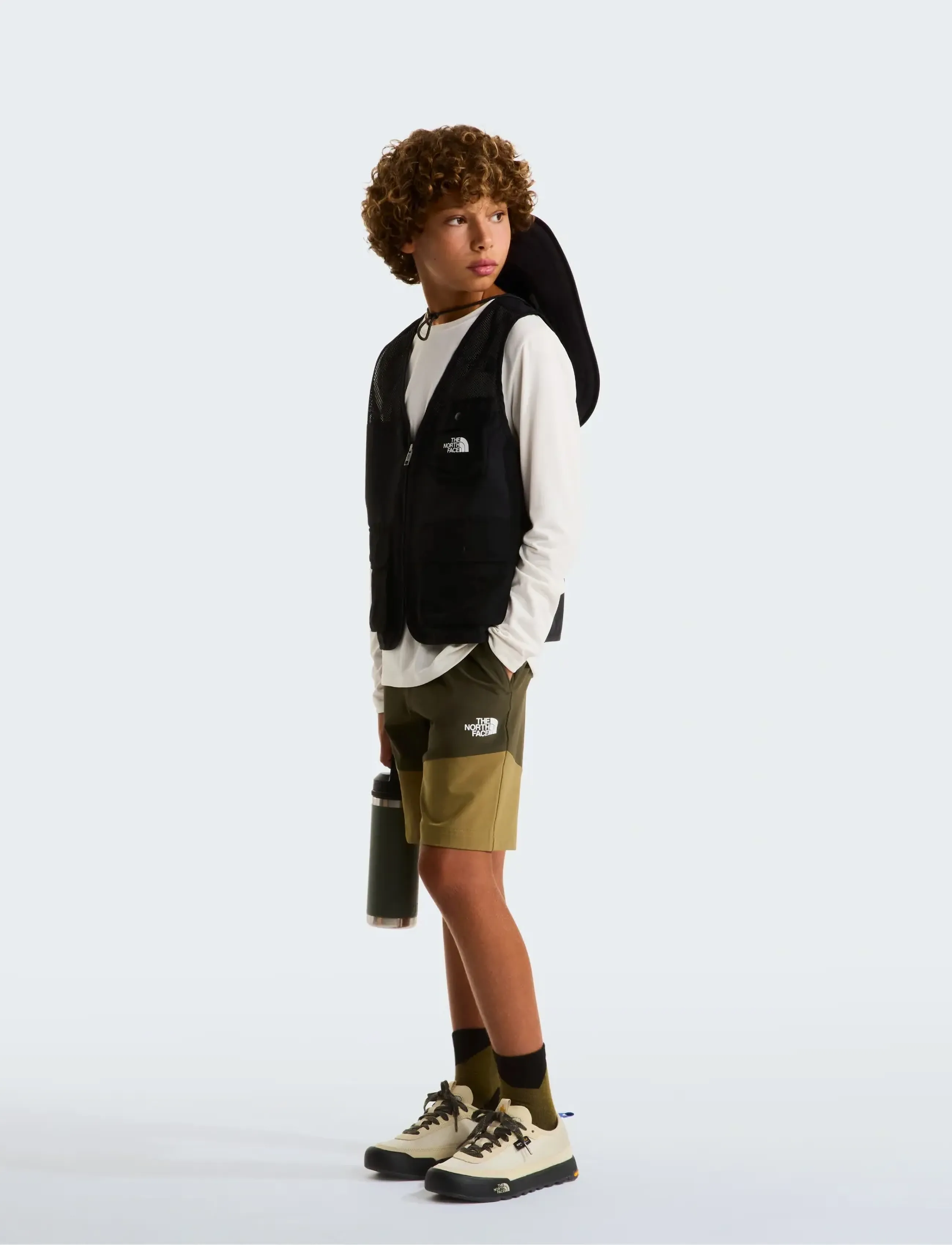 The North Face - TEEN 24/7 LS TEE - spordisärgid - white dune - 3