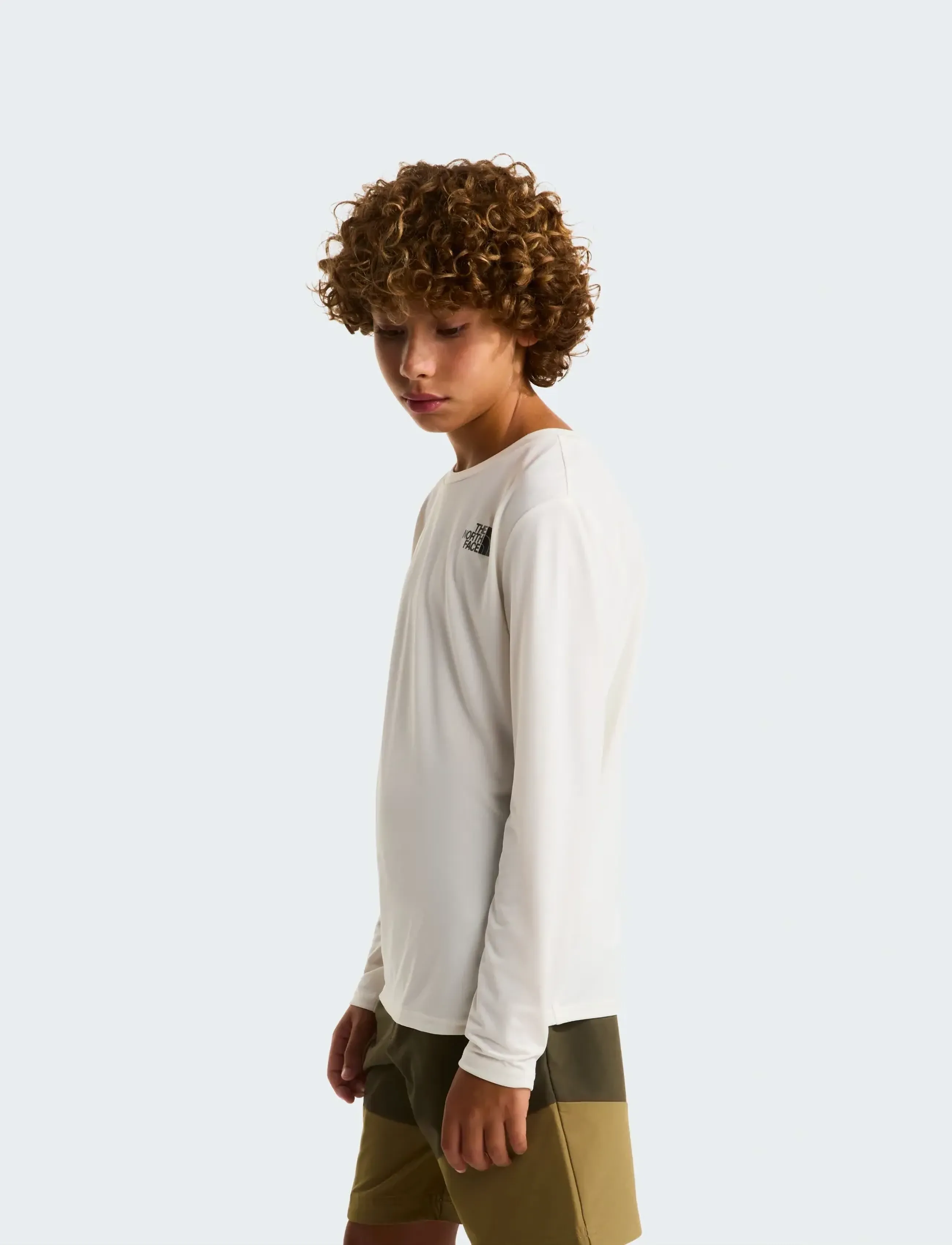 The North Face - TEEN 24/7 LS TEE - spordisärgid - white dune - 4