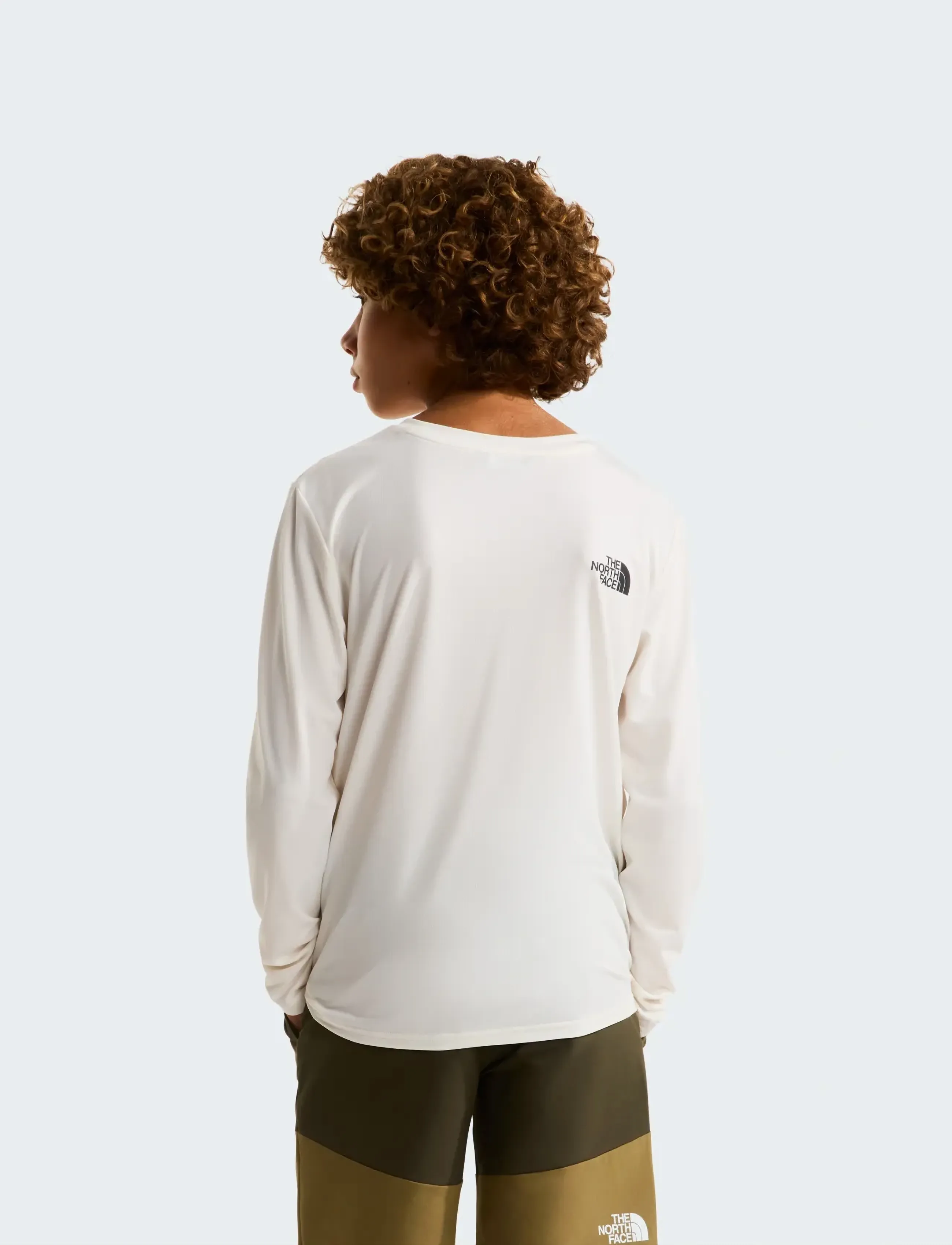 The North Face - TEEN 24/7 LS TEE - spordisärgid - white dune - 5