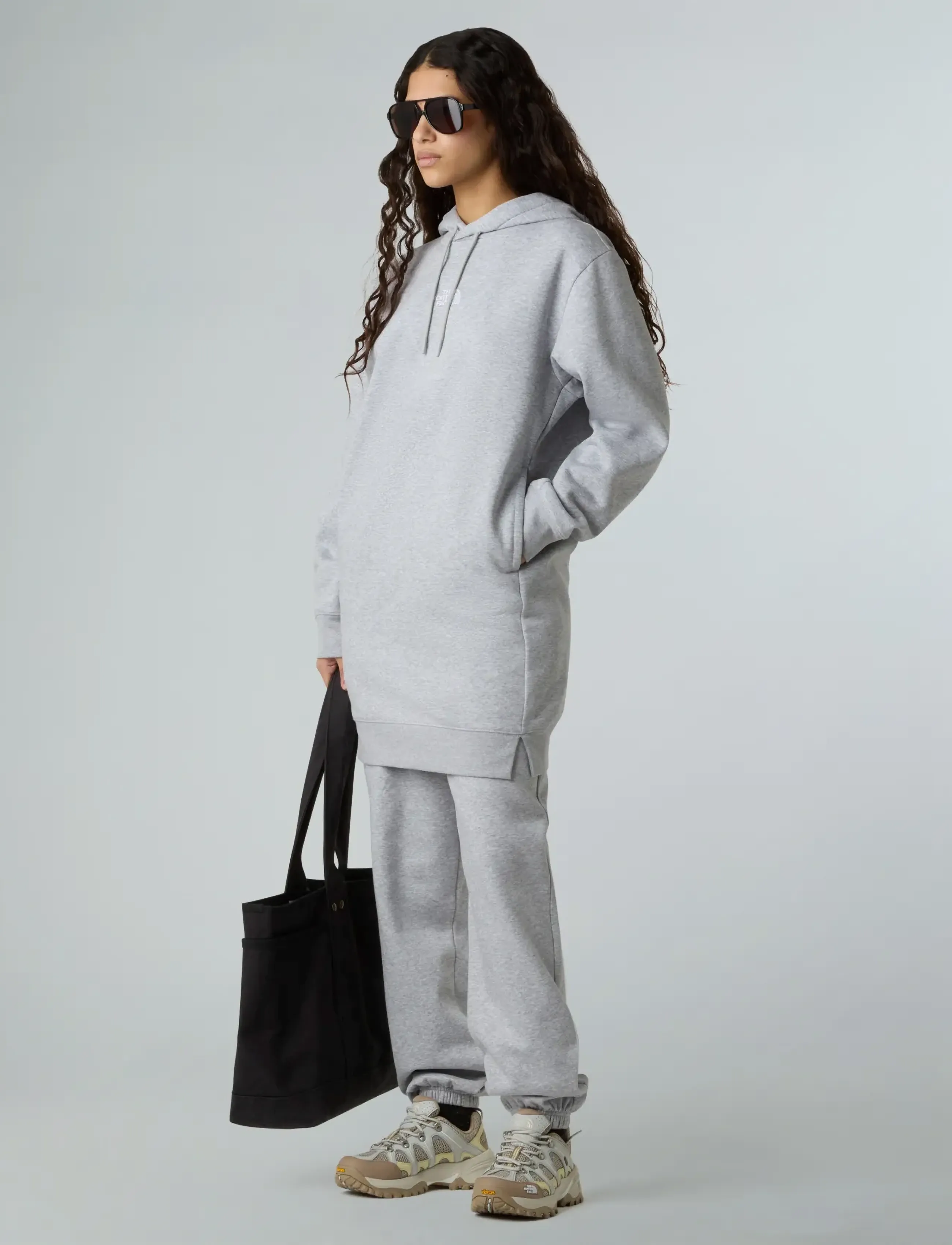 The North Face - W ESSENTIAL RELAXED HOODED DRESS - mekot & hameet - tnf light grey heather - 3